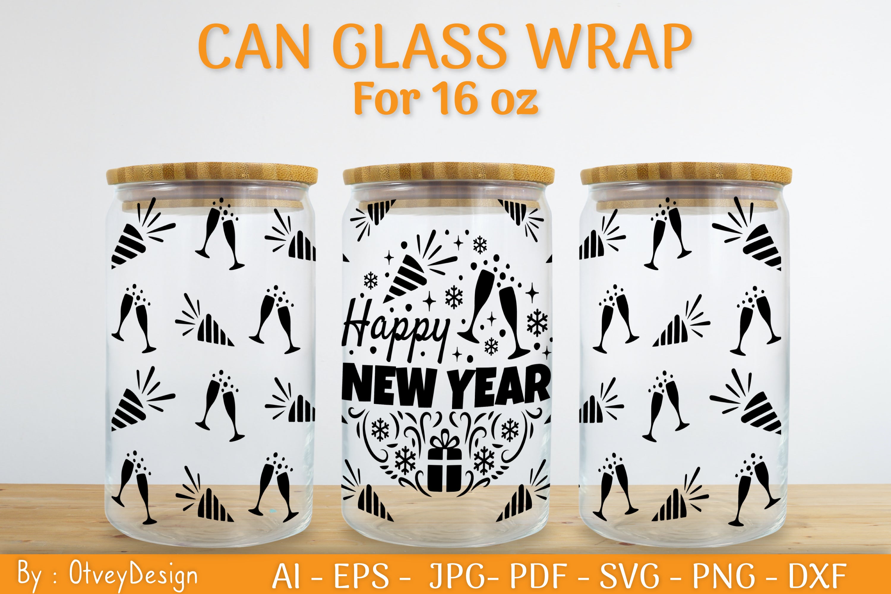 Christmas Can Glass 16 OZ SVG Bundle 16 - CraftNest - Digital Crafting and Art