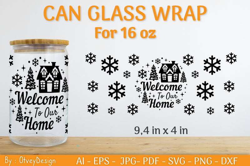 Christmas Can Glass 16 OZ SVG Bundle 17 - CraftNest - Digital Crafting and Art