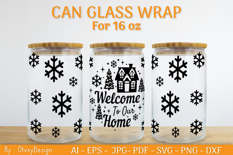 Christmas Can Glass 16 OZ SVG Bundle 17 - CraftNest - Digital Crafting and Art