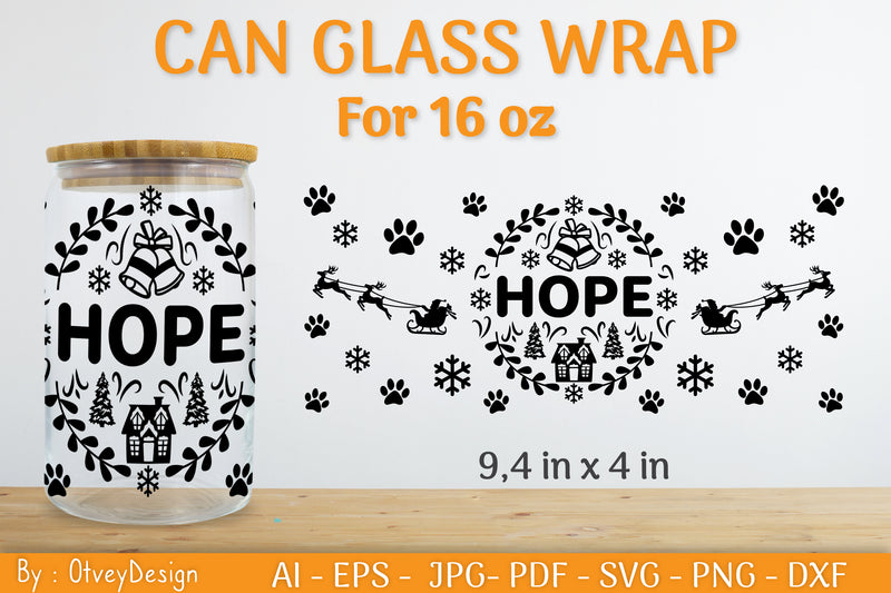 Christmas Can Glass 16 OZ SVG Bundle 36 - CraftNest - Digital Crafting and Art