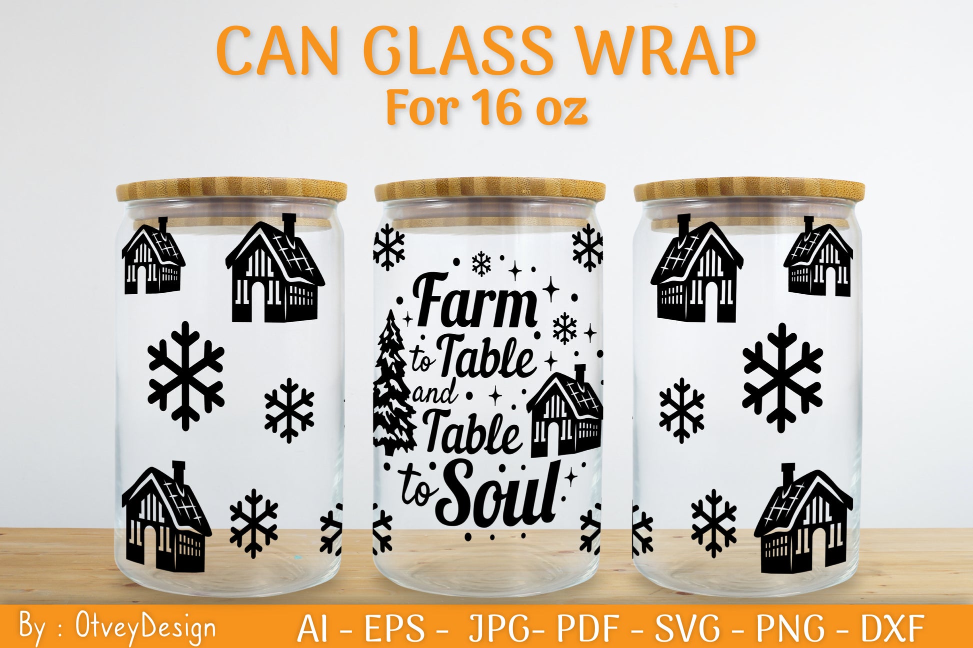Christmas Can Glass 16 OZ SVG Bundle 18 - CraftNest - Digital Crafting and Art