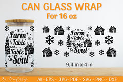 Christmas Can Glass 16 OZ SVG Bundle 18 - CraftNest - Digital Crafting and Art