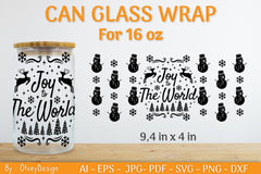 Christmas Can Glass 16 OZ SVG Bundle 38 - CraftNest - Digital Crafting and Art