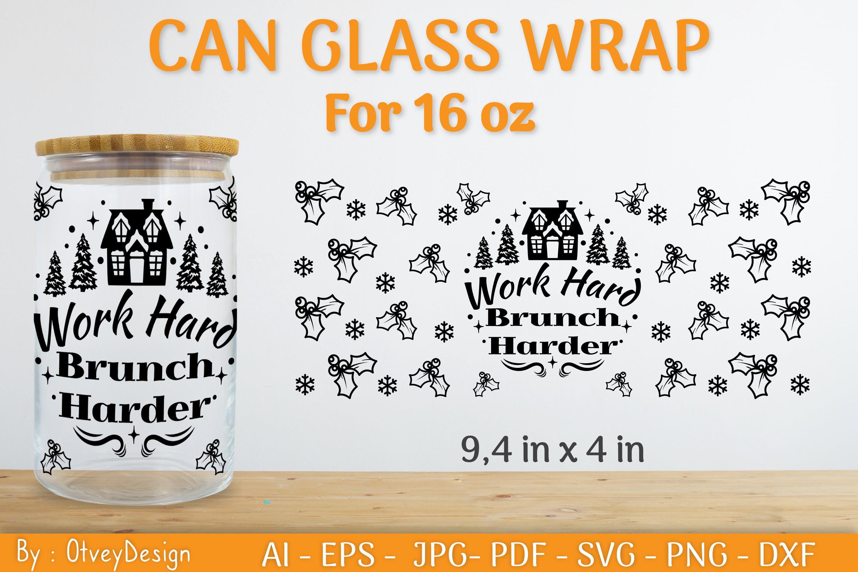 Christmas Can Glass 16 OZ SVG Bundle 20 - CraftNest - Digital Crafting and Art