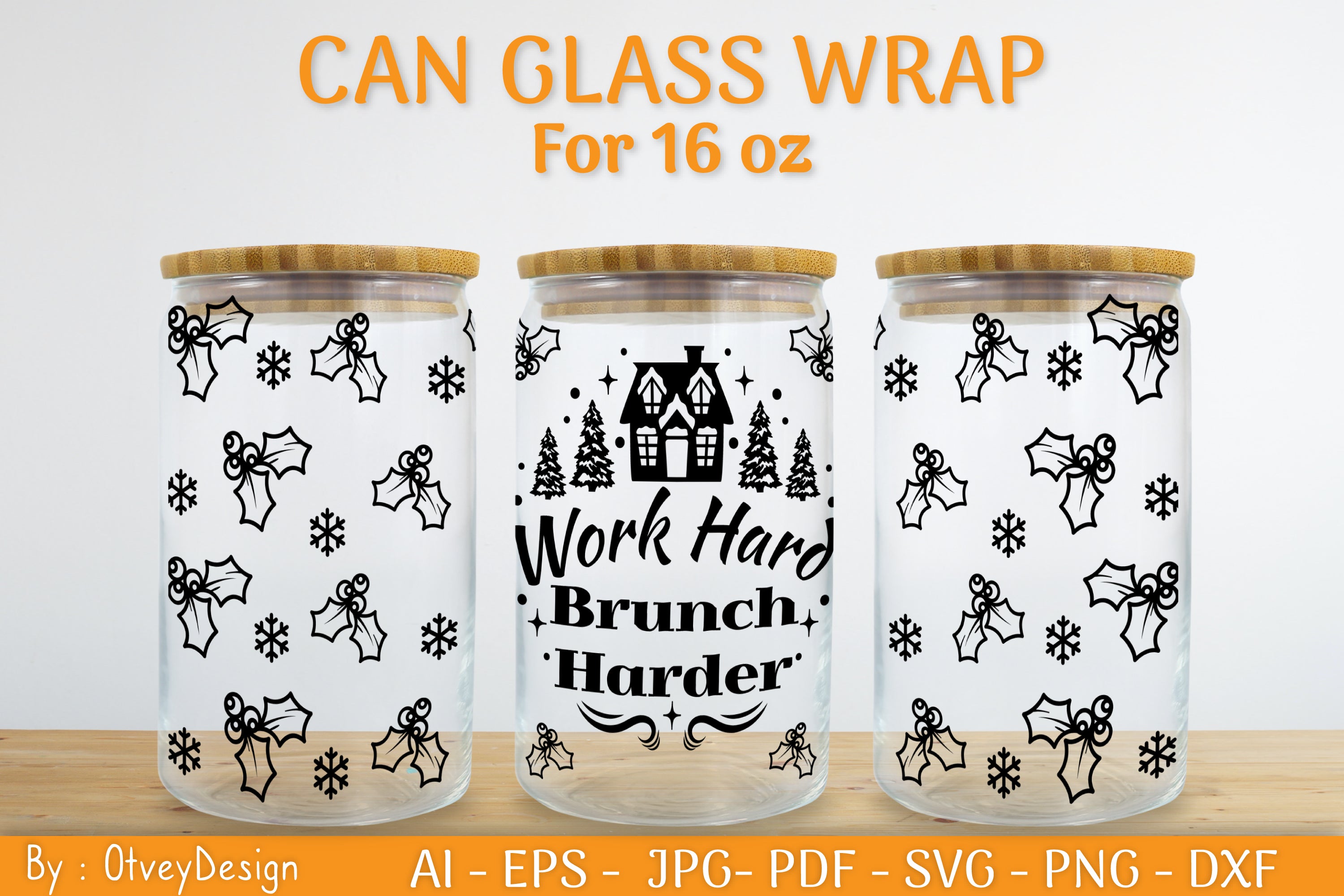 Christmas Can Glass 16 OZ SVG Bundle 20 - CraftNest - Digital Crafting and Art