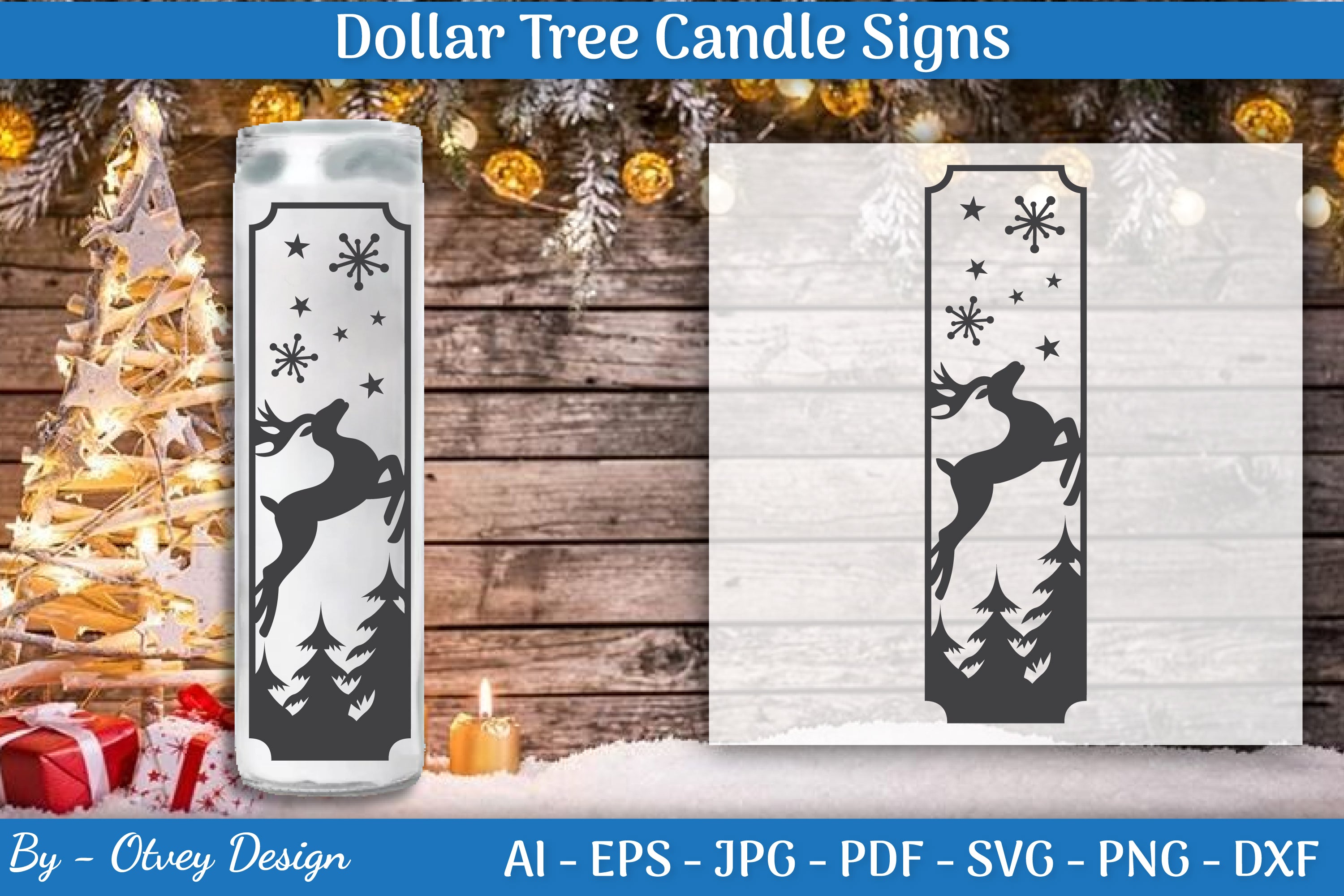 Christmas Candle Tree Design SVG Bundle