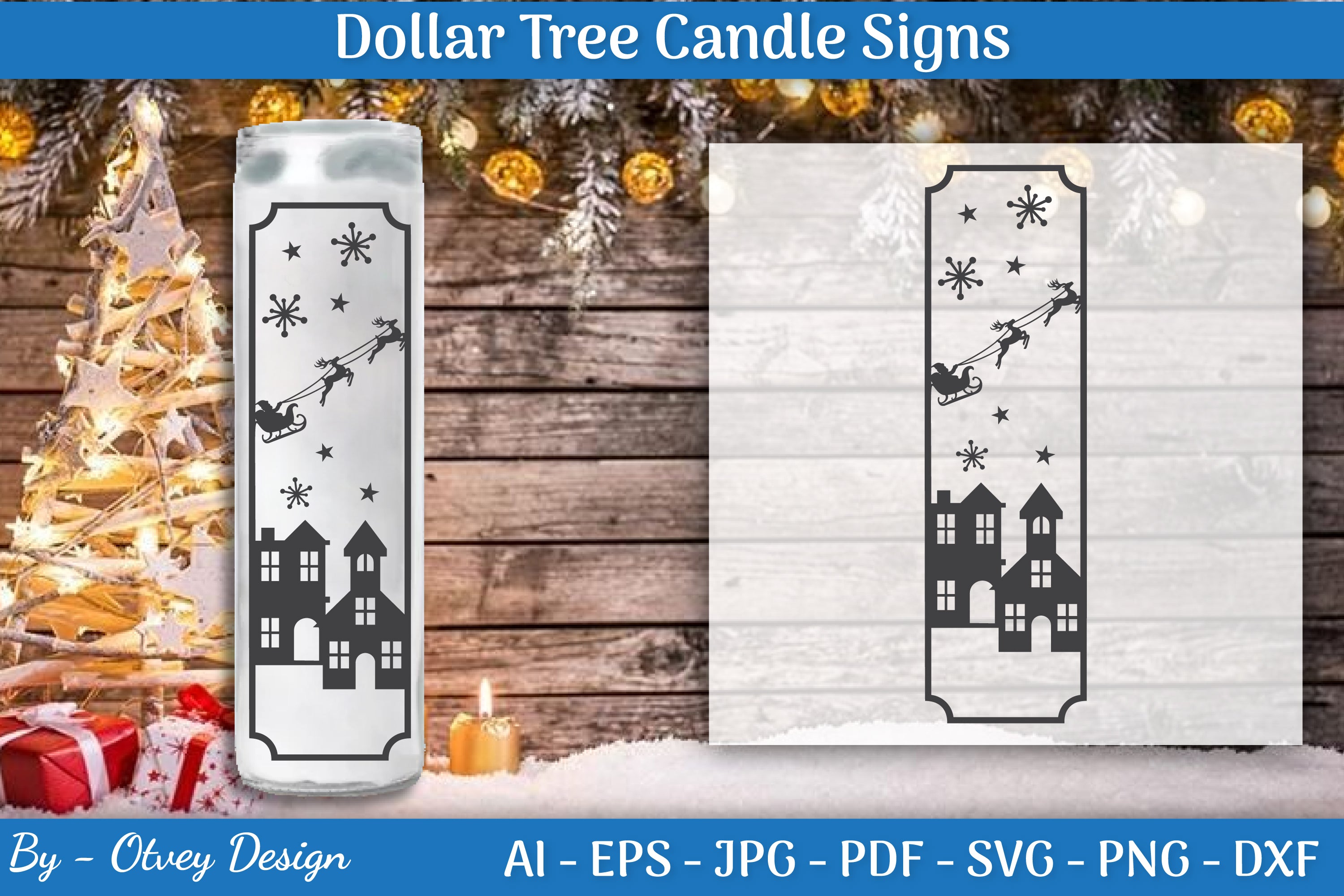 Christmas Candle Tree Design SVG Bundle