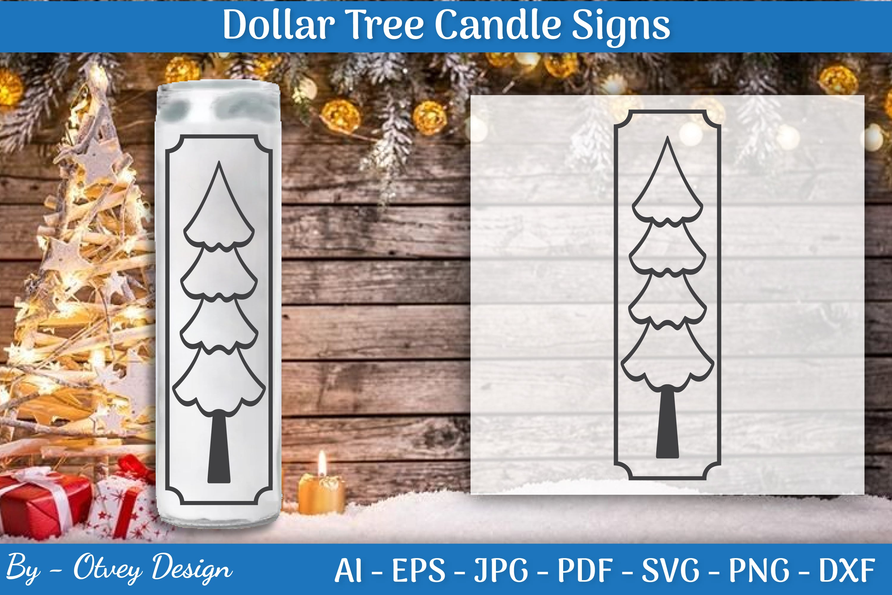 Christmas Candle Tree Design SVG Bundle