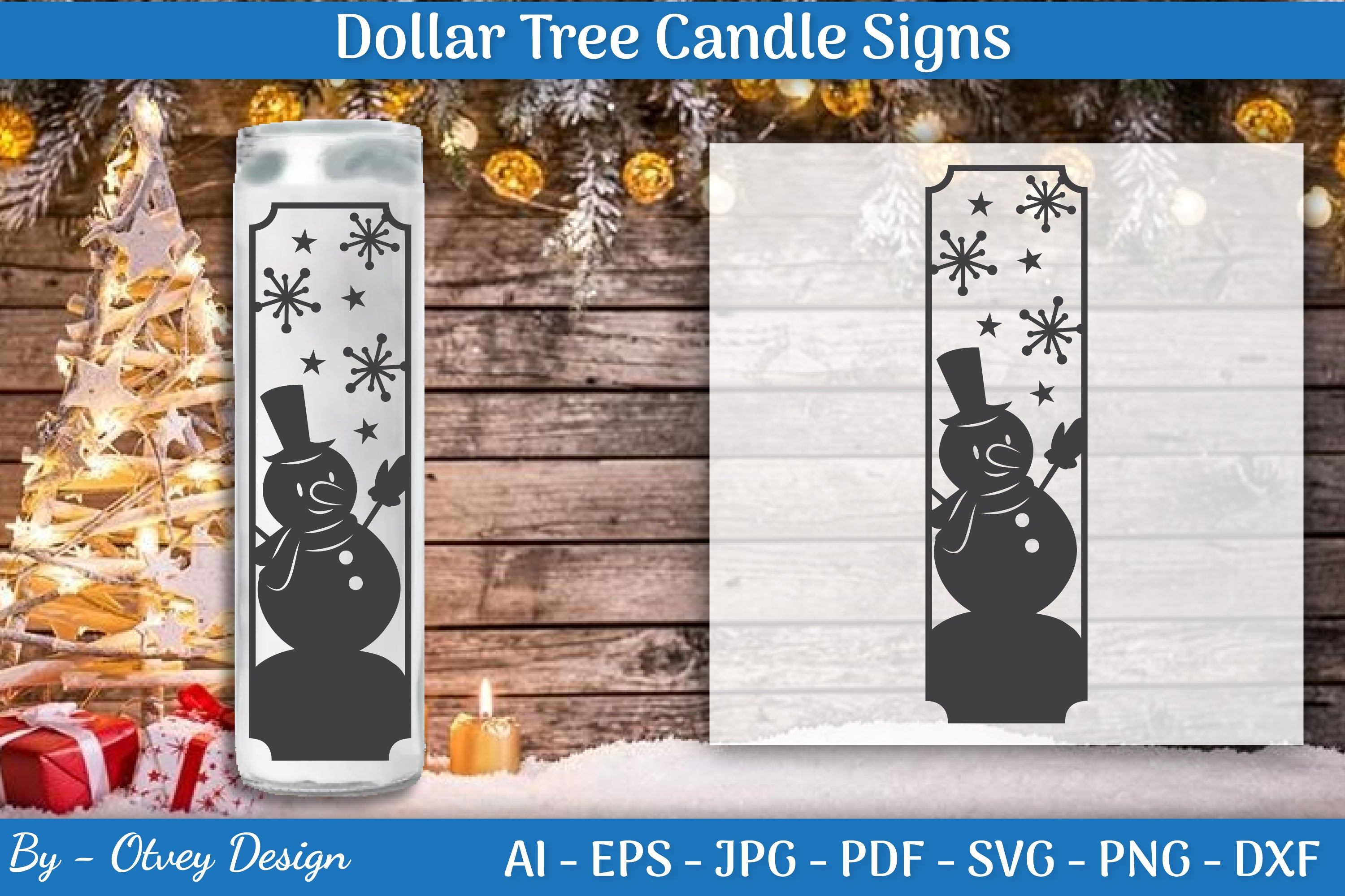 Christmas Candle Tree Design SVG Bundle
