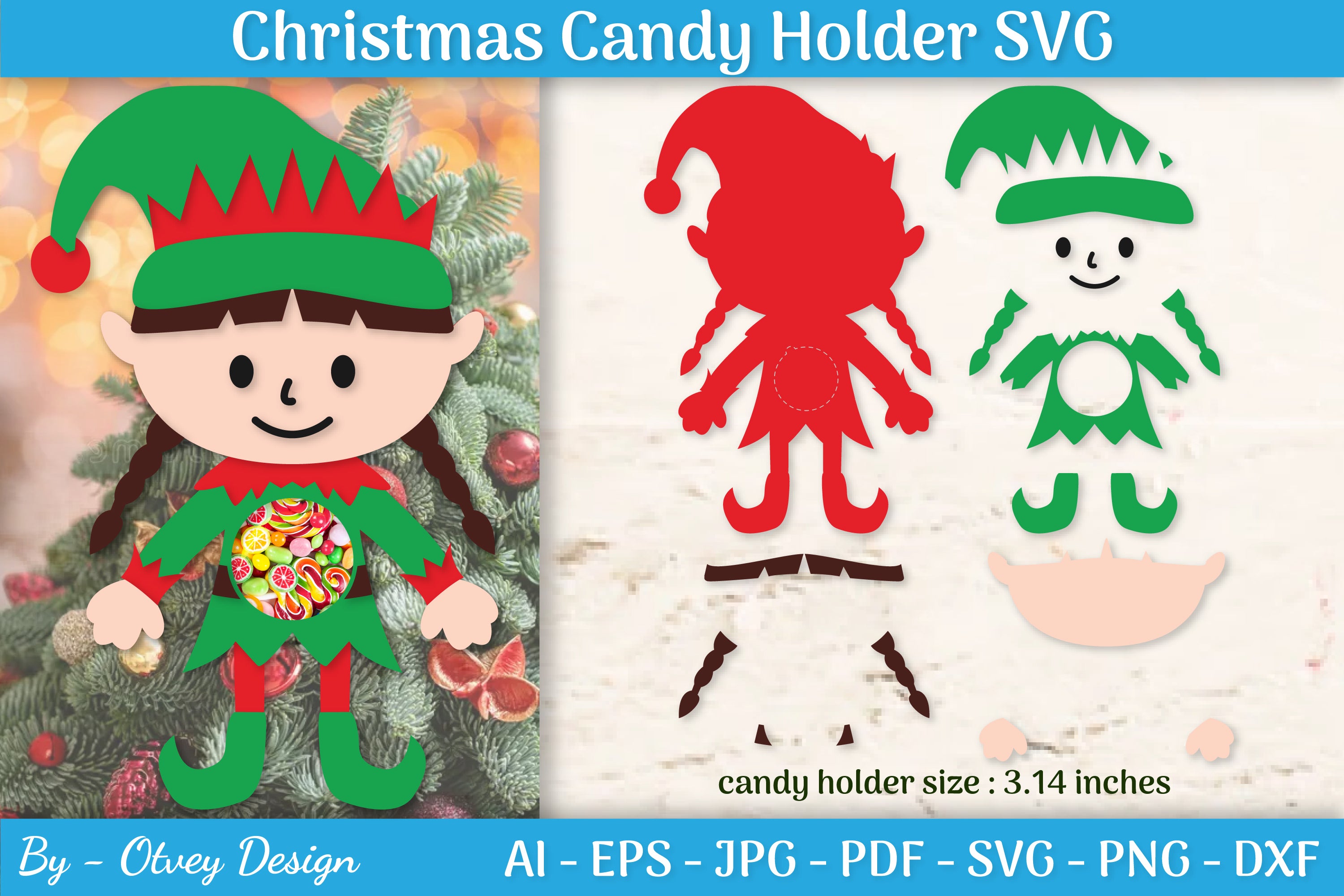 Christmas Candy Holder SVG Bundle