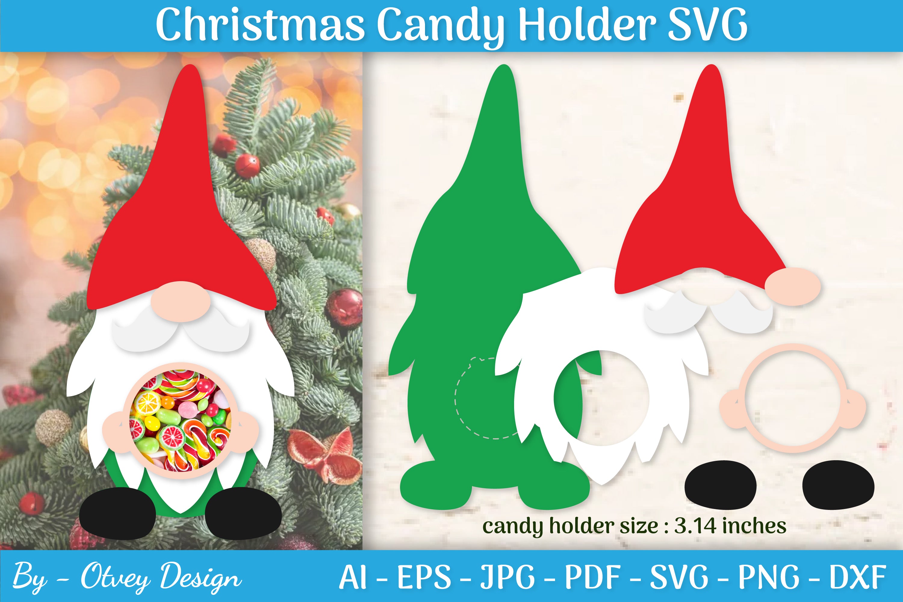 Christmas Candy Holder SVG Bundle