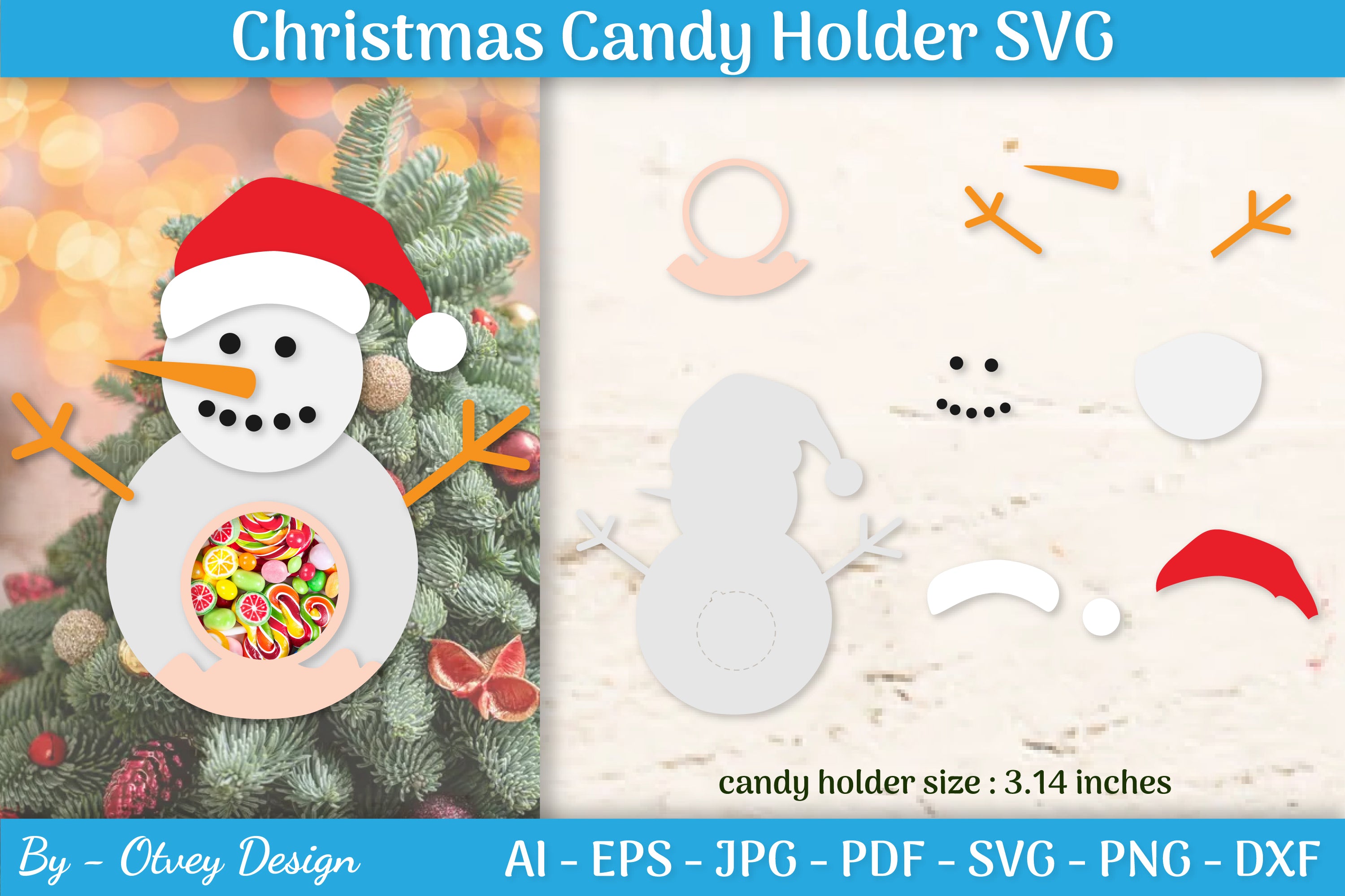 Christmas Candy Holder SVG Bundle