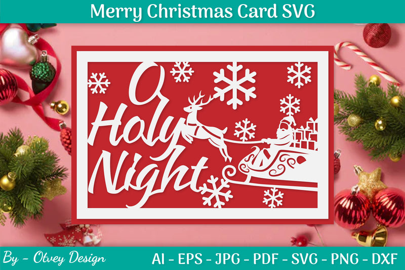 Christmas Card Papercut SVG Bundle 14 - CraftNest - Digital Crafting and Art