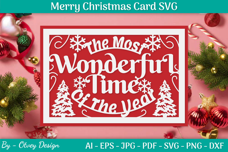 Christmas Card Papercut SVG Bundle 15 - CraftNest - Digital Crafting and Art