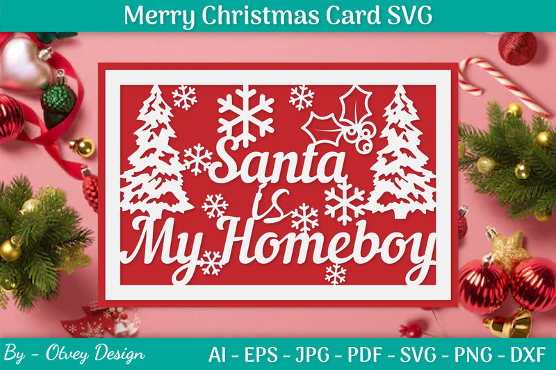 Christmas Card Papercut SVG Bundle 20 - CraftNest - Digital Crafting and Art