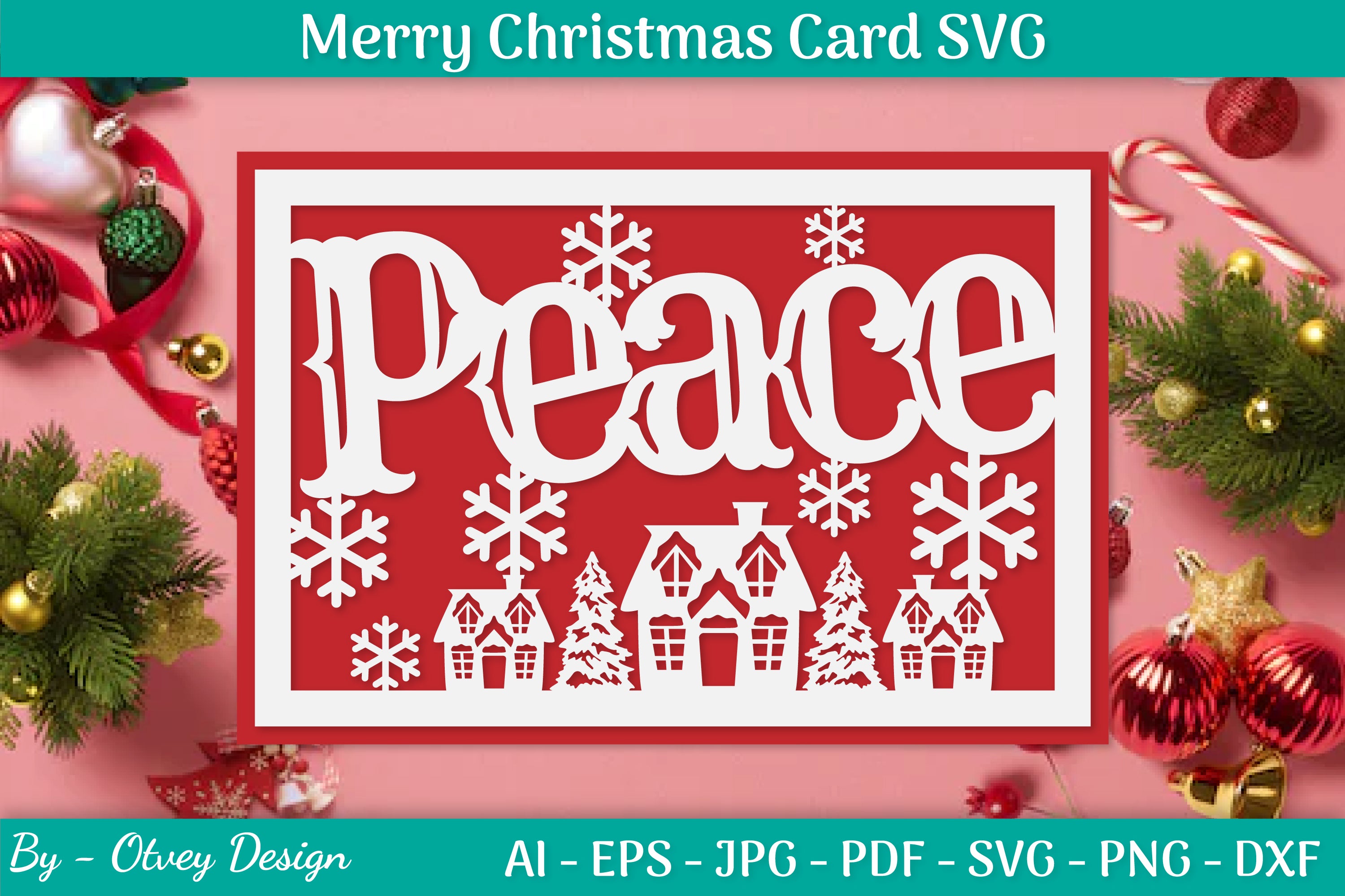 Christmas Card Papercut SVG Bundle 40 - CraftNest - Digital Crafting and Art