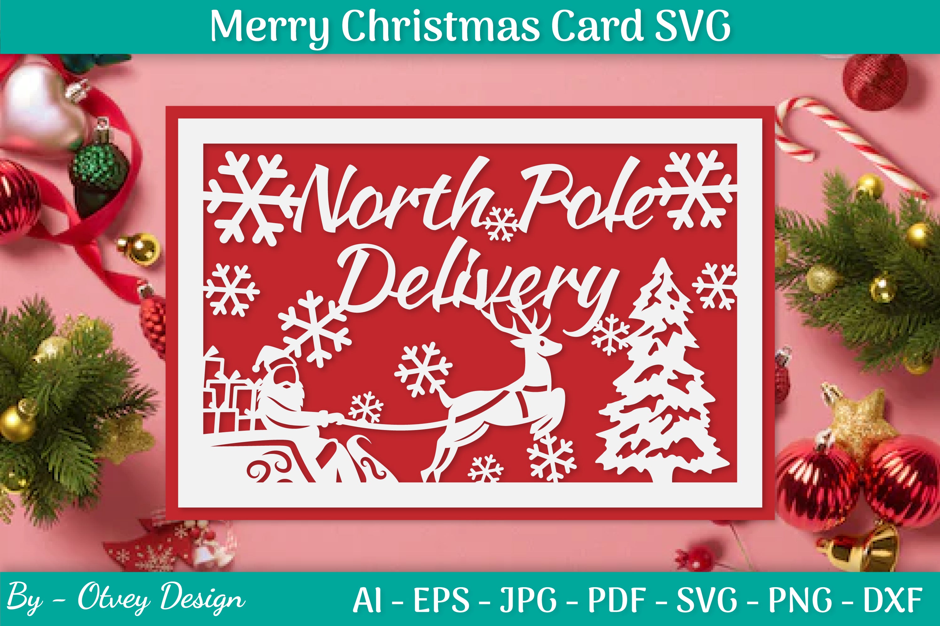 Christmas Card Papercut SVG Bundle 43 - CraftNest - Digital Crafting and Art