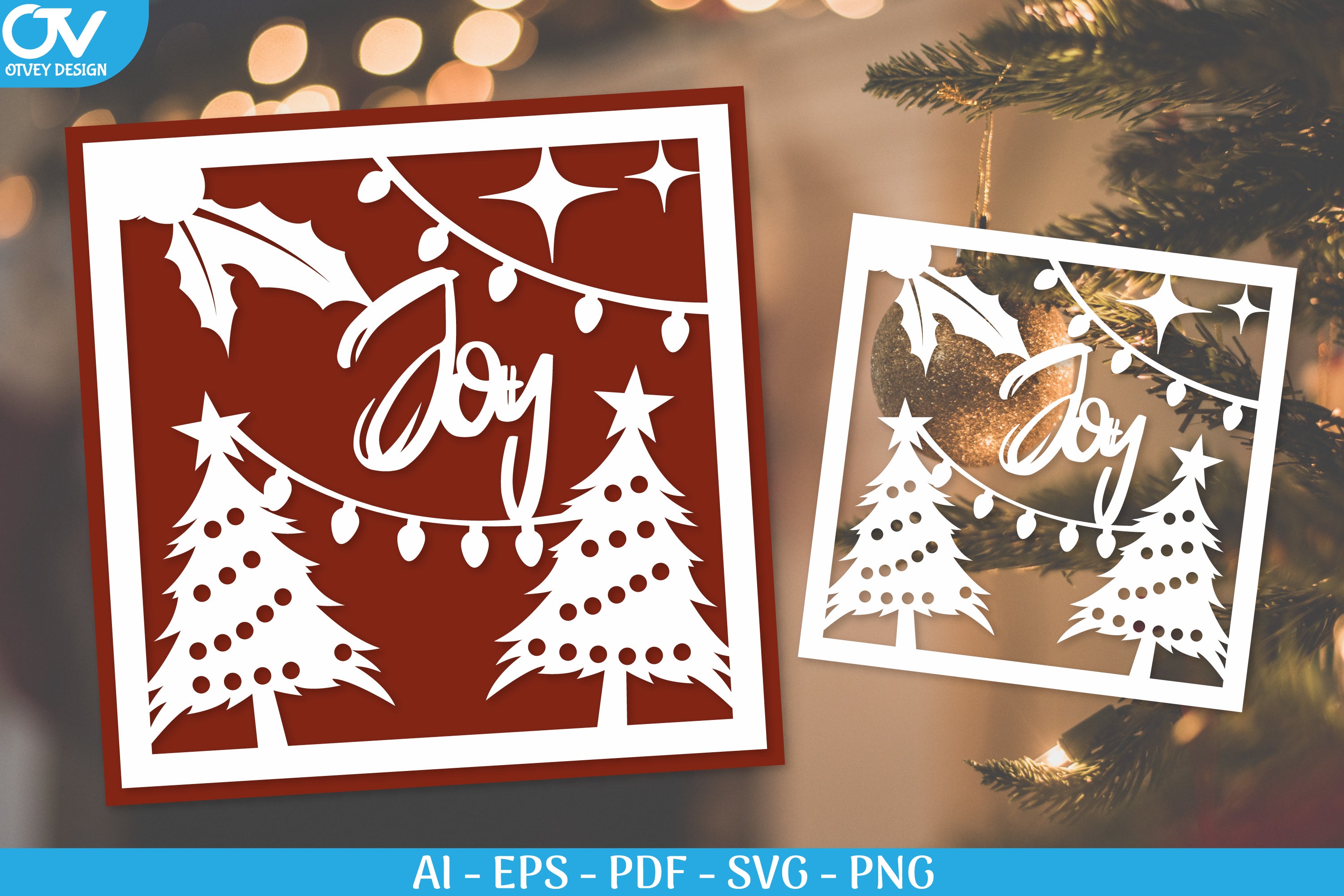 Christmas Card Papercut Template SVG Bundle 2 - CraftNest - Digital Crafting and Art