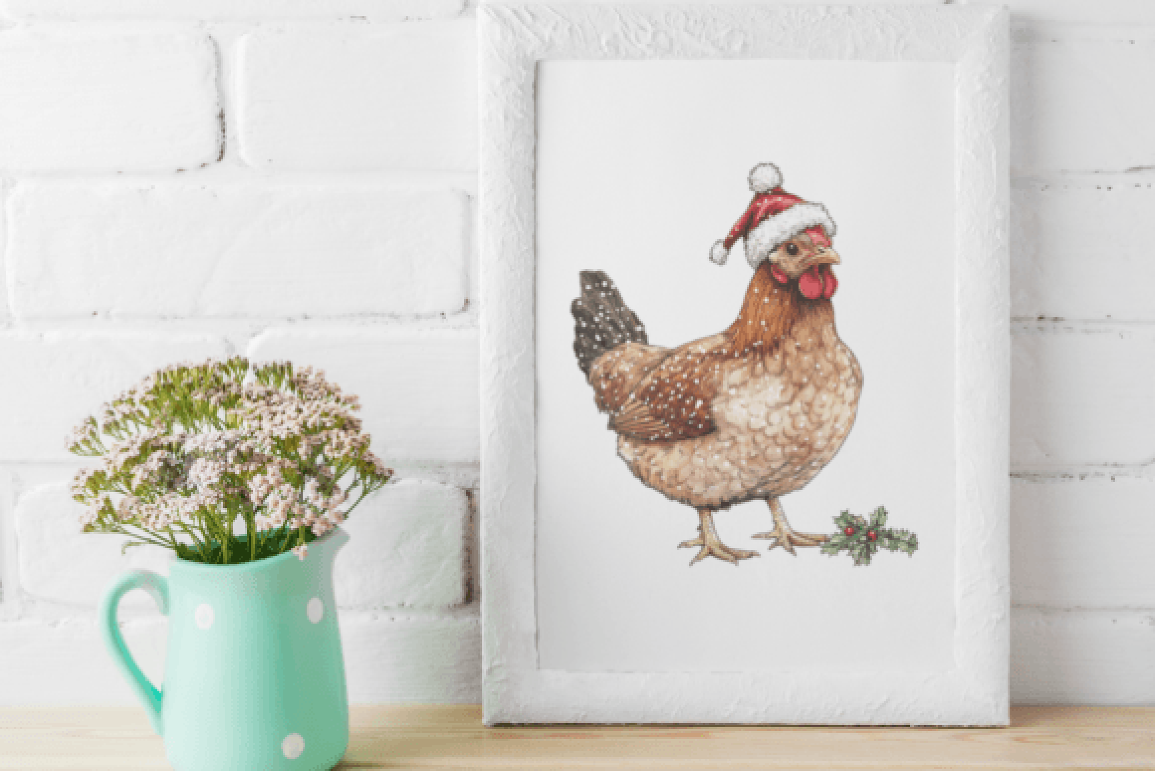 Christmas Chicken Clipart Bundle