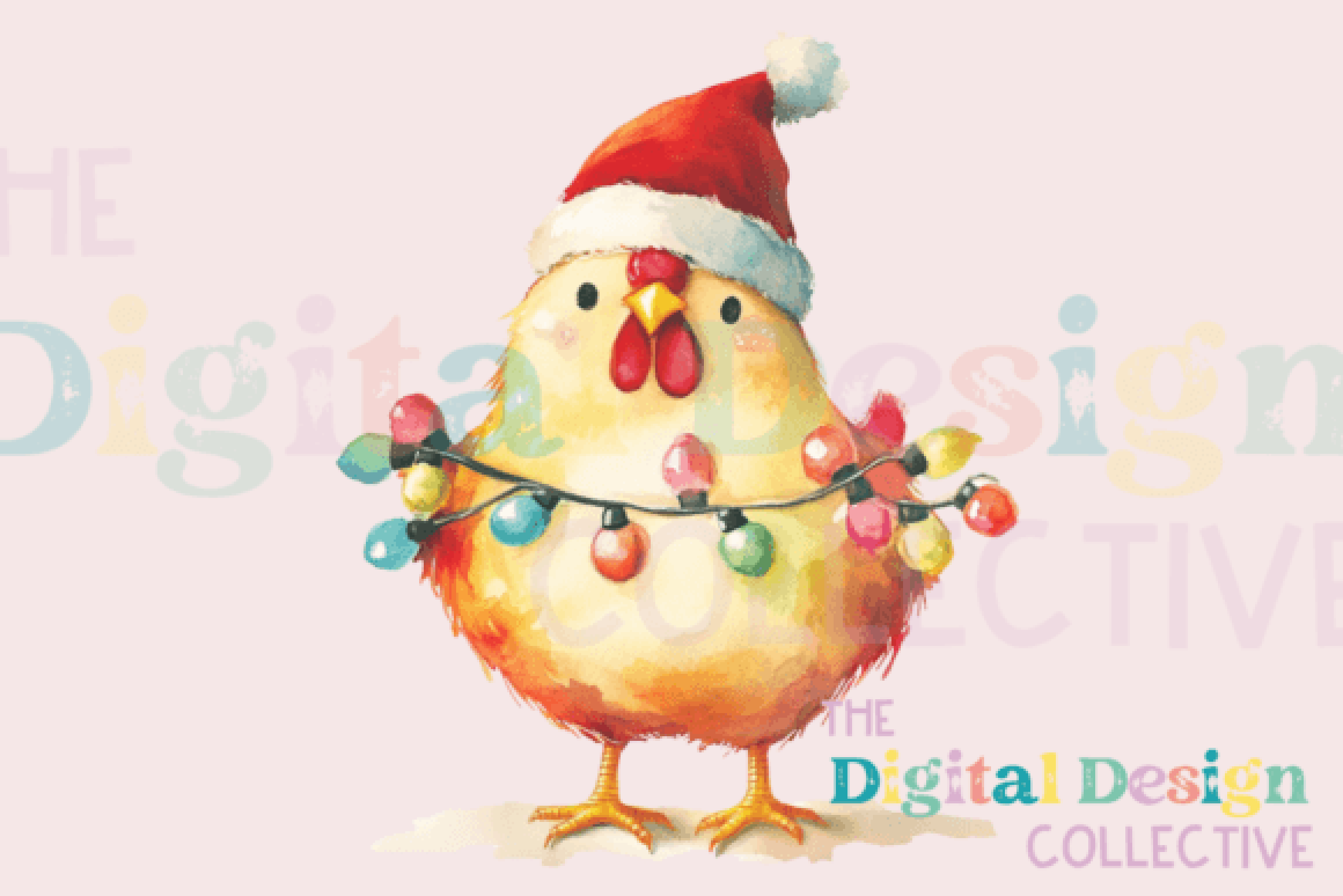Funny Christmas Chicken Clipart Bundle