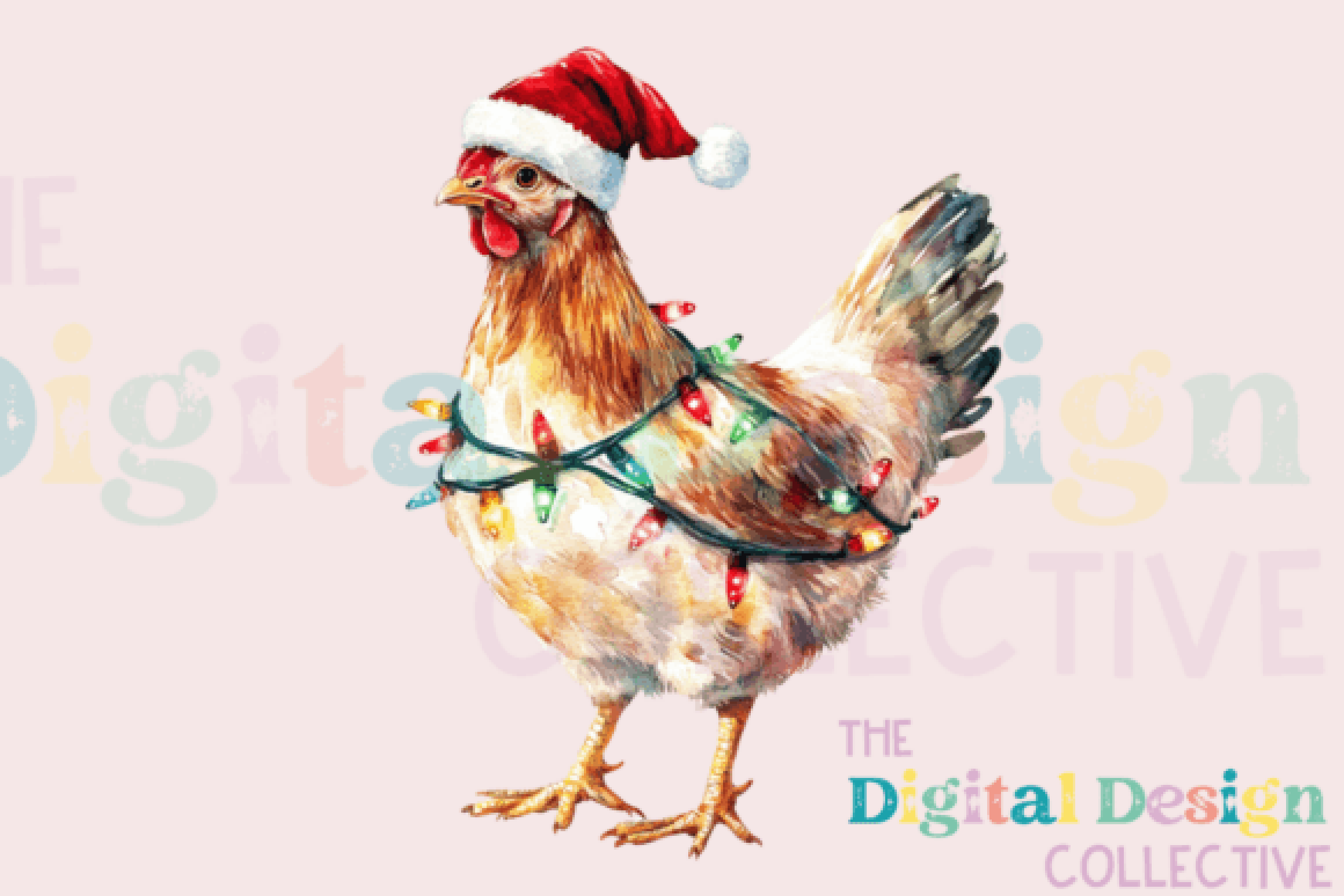 Funny Christmas Chicken Clipart Bundle