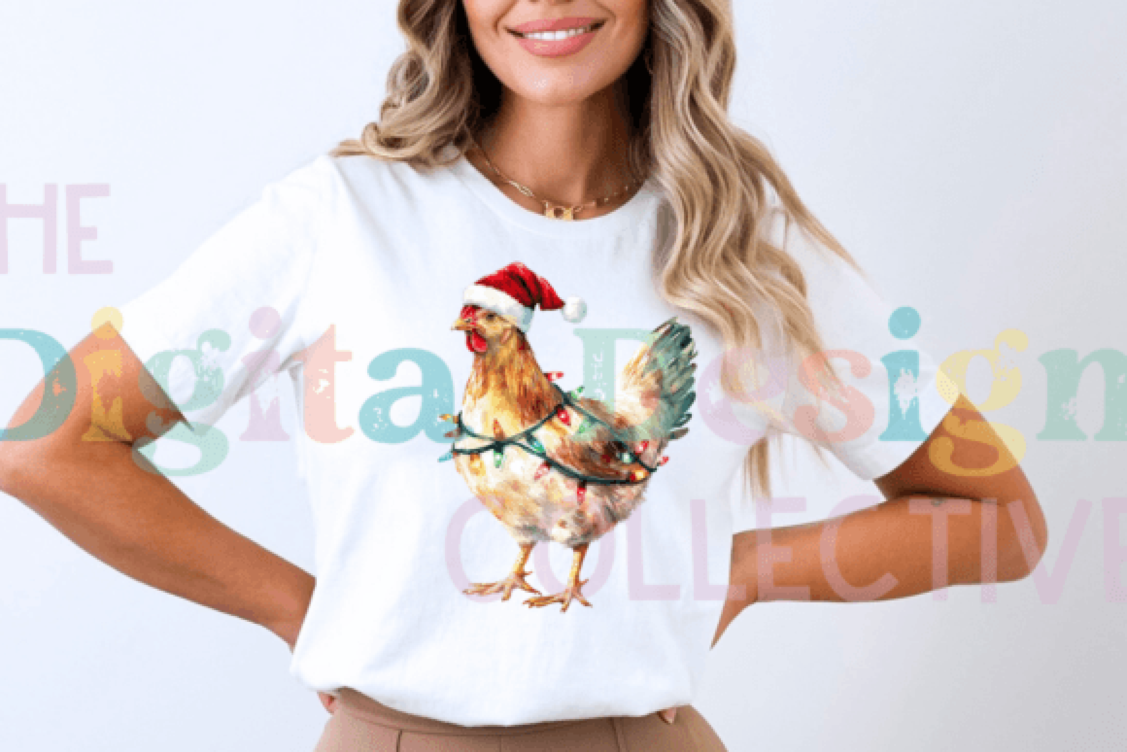 Funny Christmas Chicken Clipart Bundle