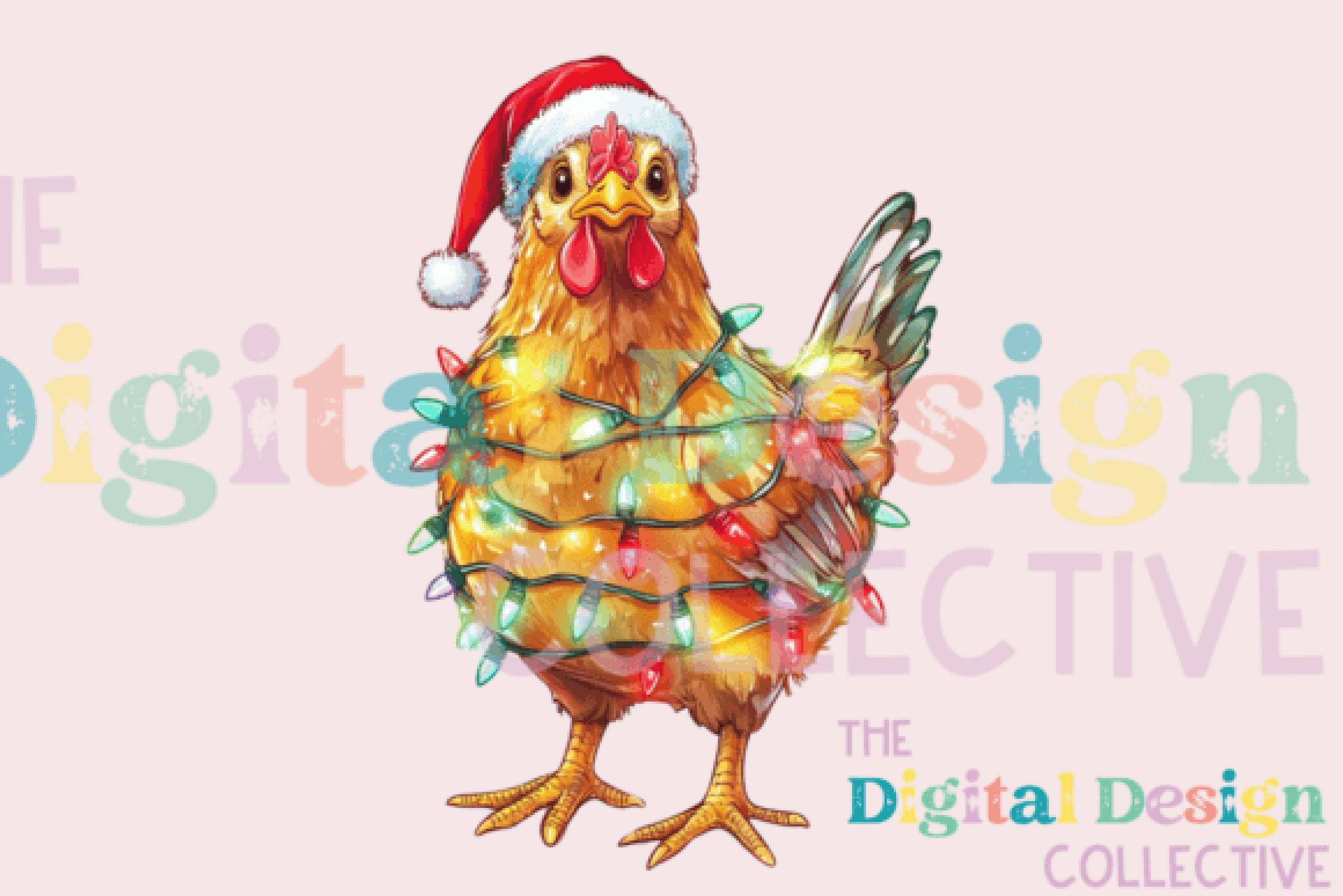 Funny Christmas Chicken Clipart Bundle
