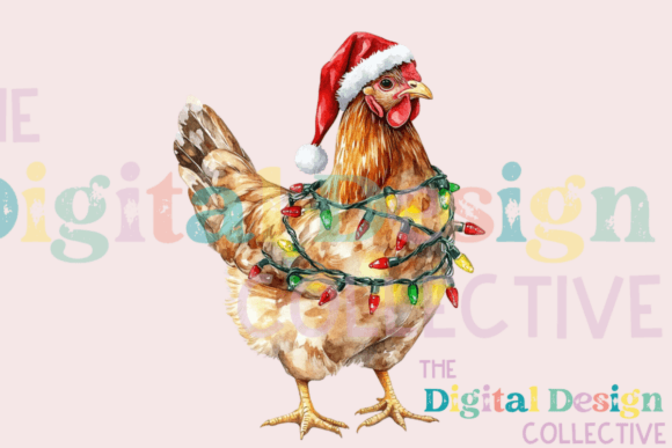 Funny Christmas Chicken Clipart Bundle