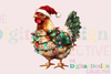 Festive Christmas Chicken Clipart Bundle