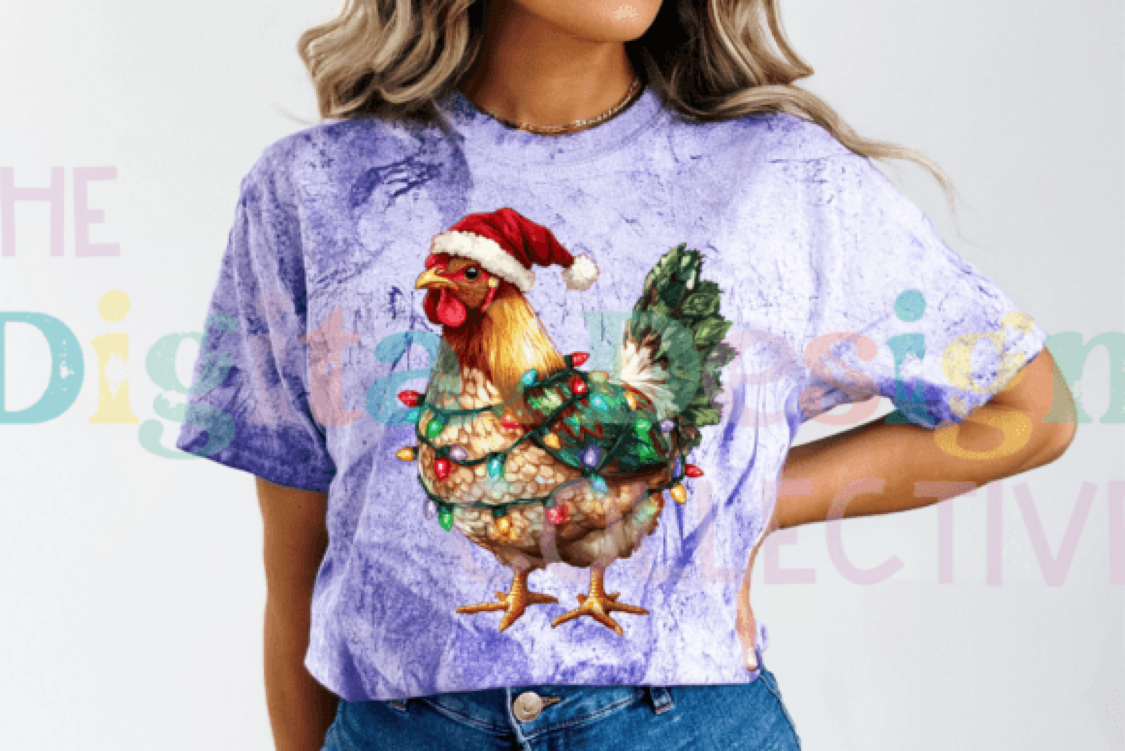 Festive Christmas Chicken Clipart Bundle