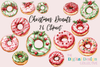 Festive Christmas Donuts Clipart Bundle