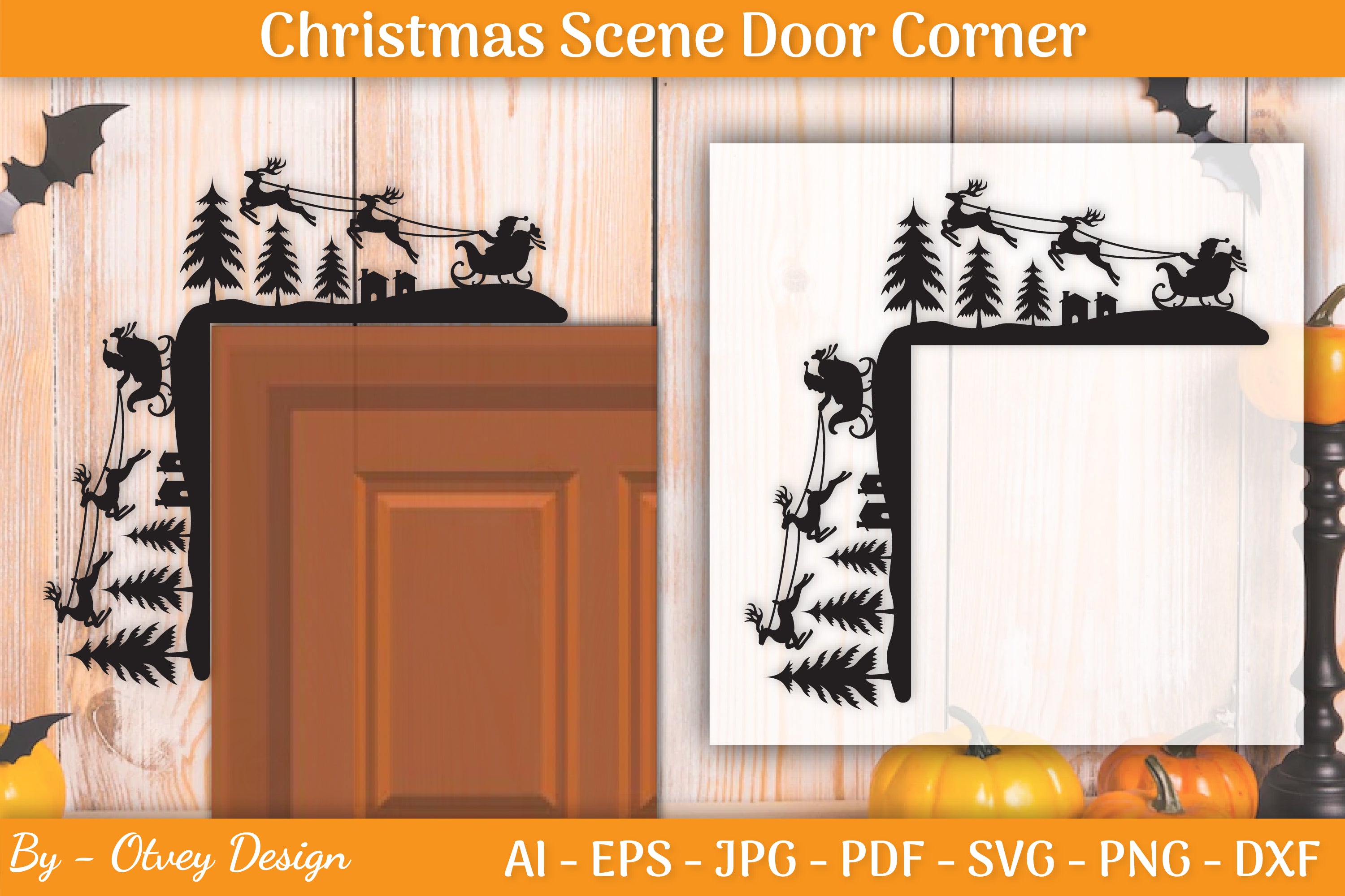 Christmas Door Corner SVG Bundle