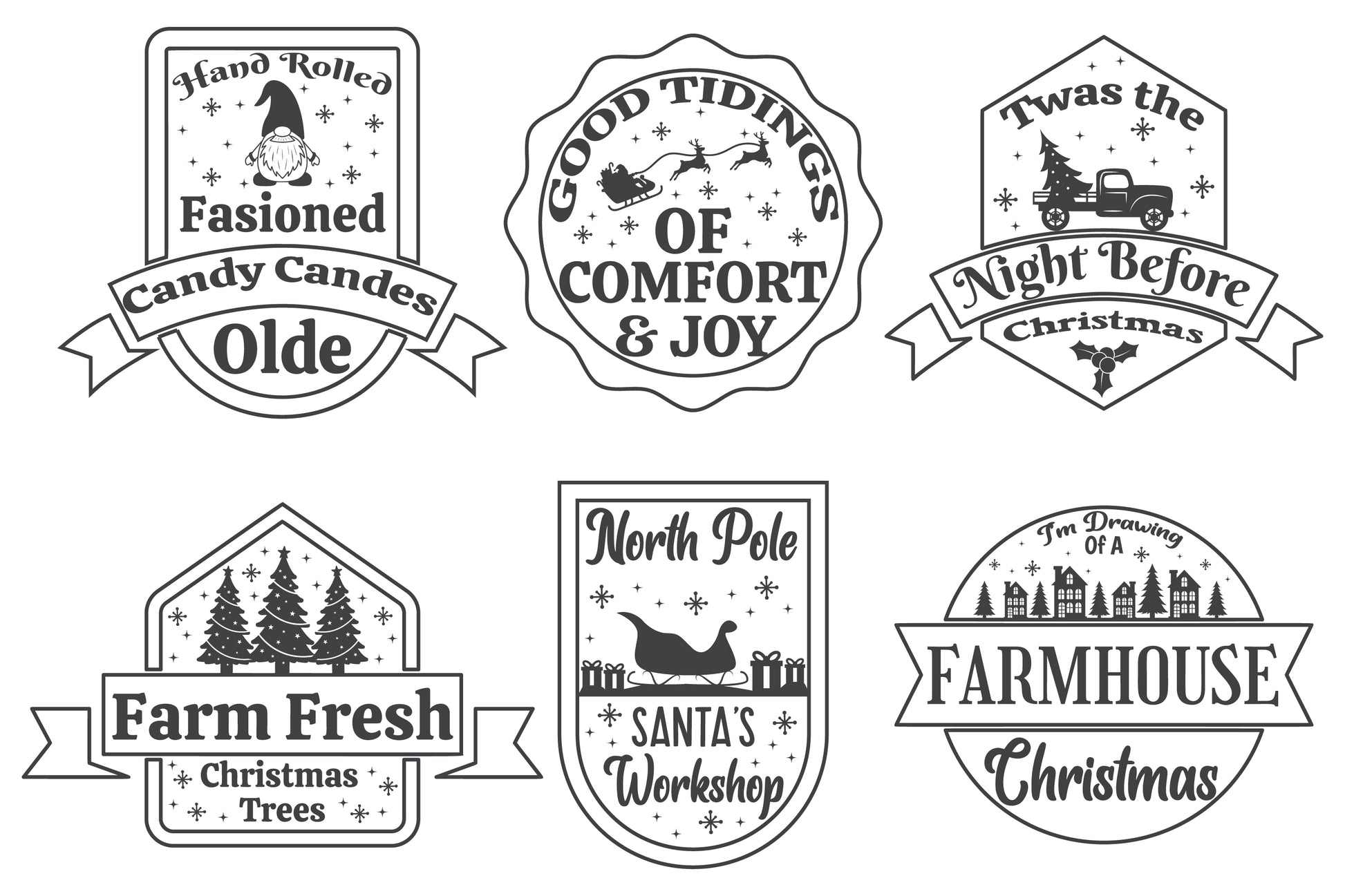 Christmas Farmhouse SVG Bundle - CraftNest - Digital Crafting and Art