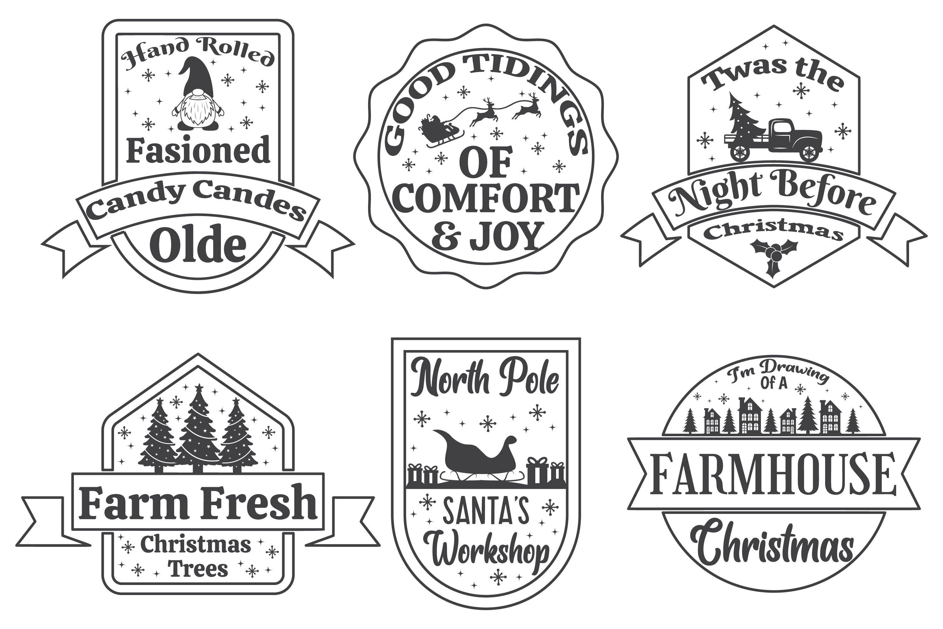 Christmas Farmhouse SVG Bundle - CraftNest - Digital Crafting and Art