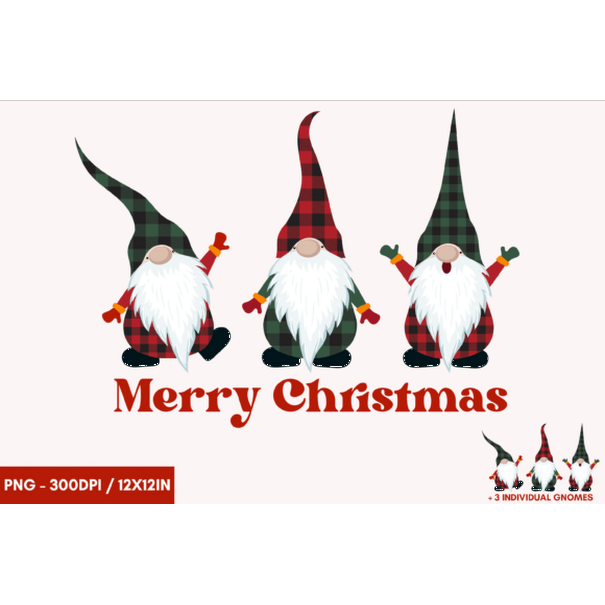 Christmas Gnomes Clipart - CraftNest - Digital Crafting and Art