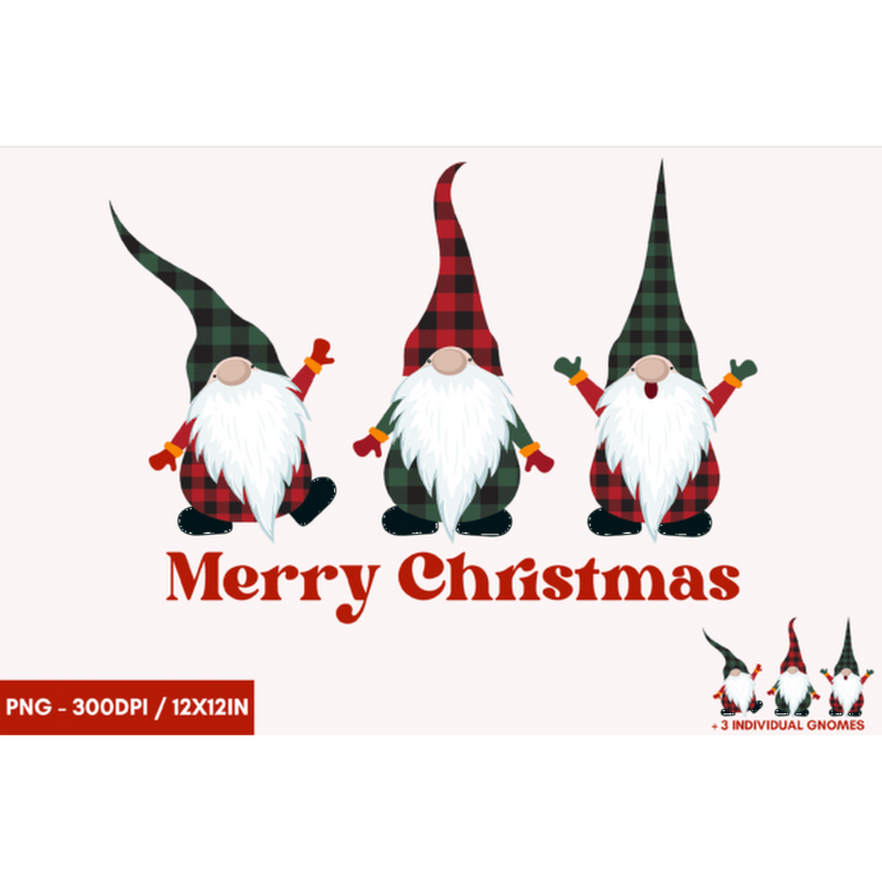 Christmas Gnomes Clipart - CraftNest - Digital Crafting and Art