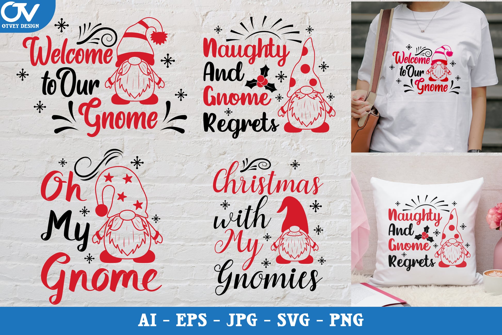 Christmas Gnomes Quotes SVG Bundle - CraftNest - Digital Crafting and Art