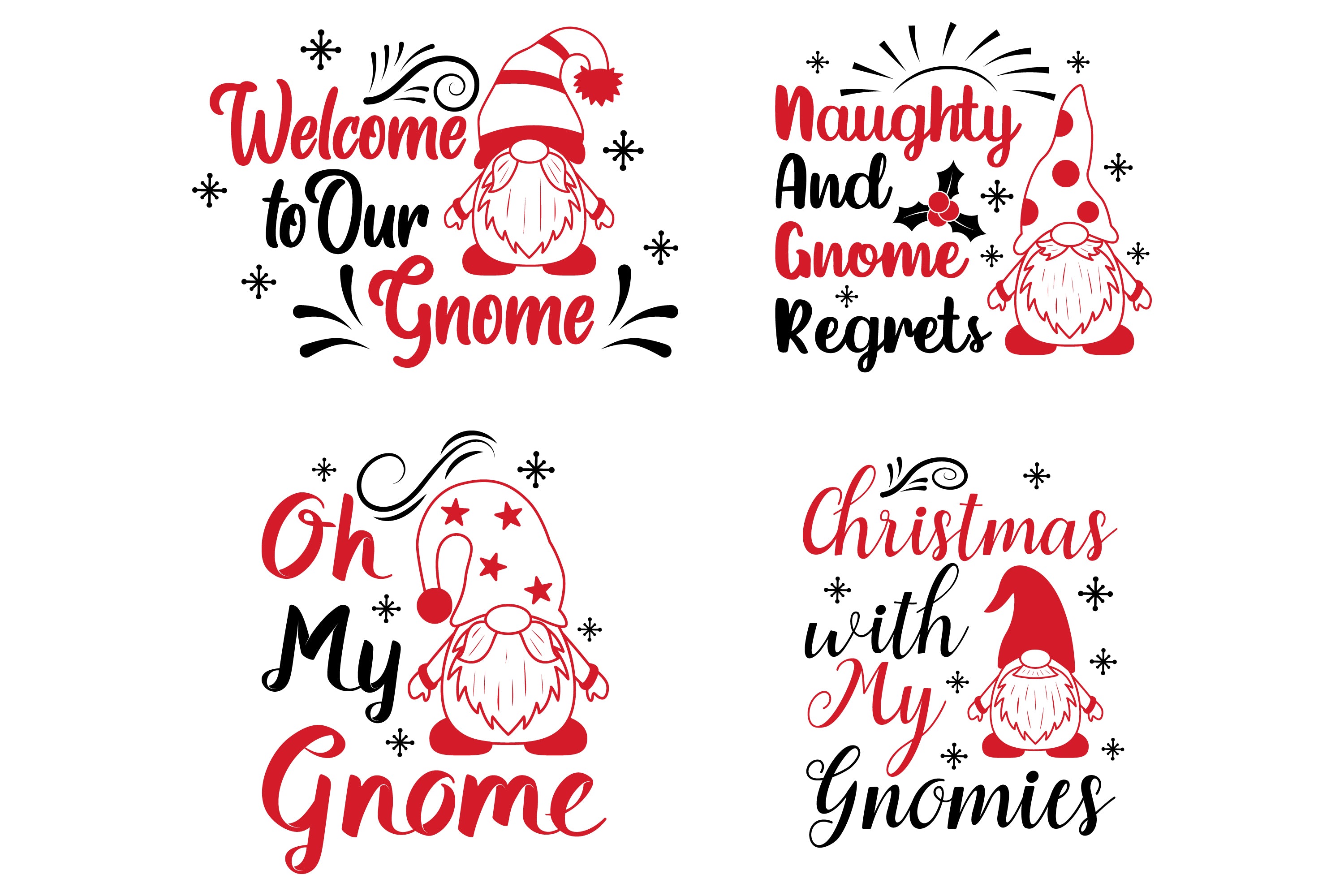 Christmas Gnomes Quotes SVG Bundle - CraftNest - Digital Crafting and Art