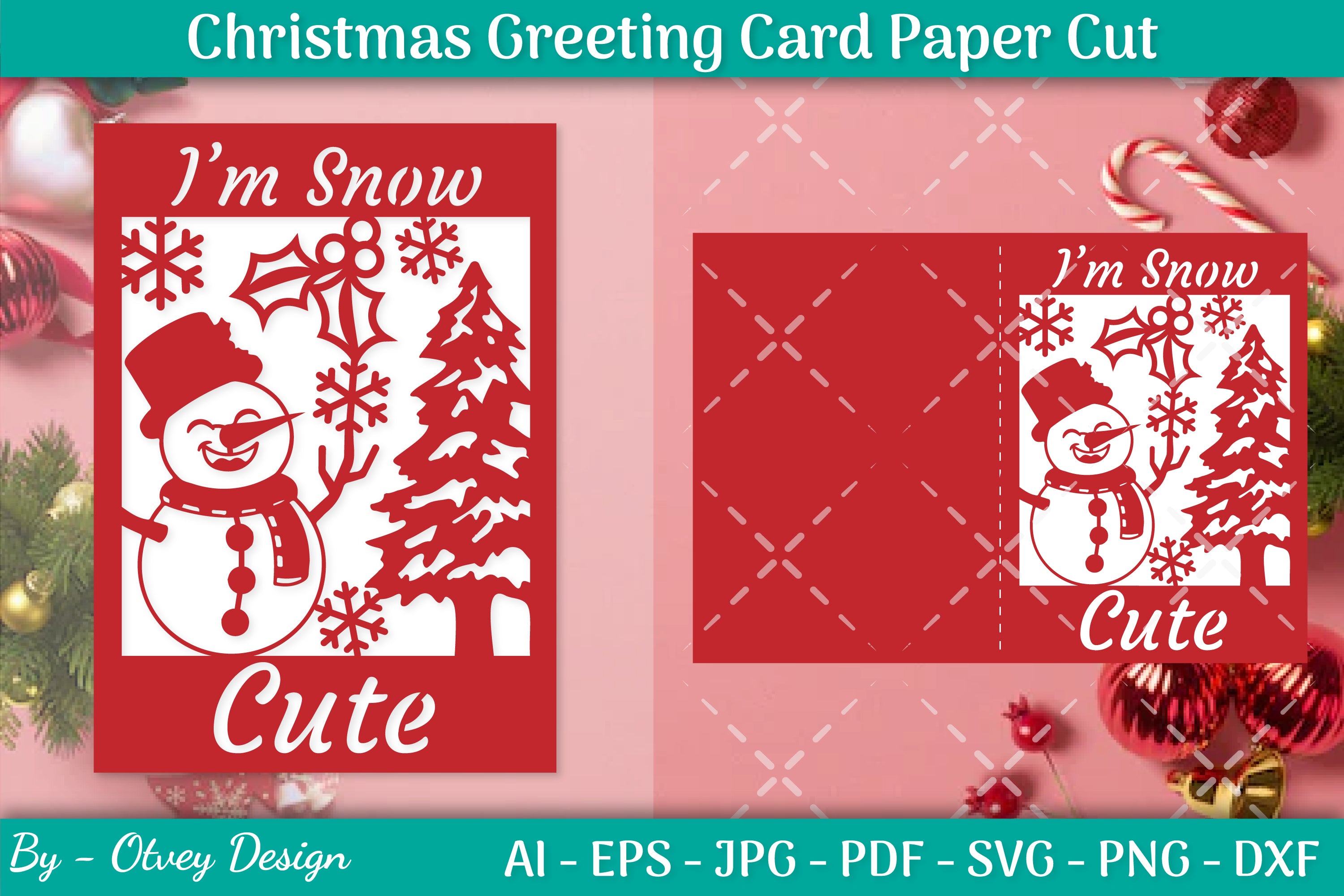 Christmas Greeting Card Paper Cut SVG Bundle 9 - CraftNest - Digital Crafting and Art