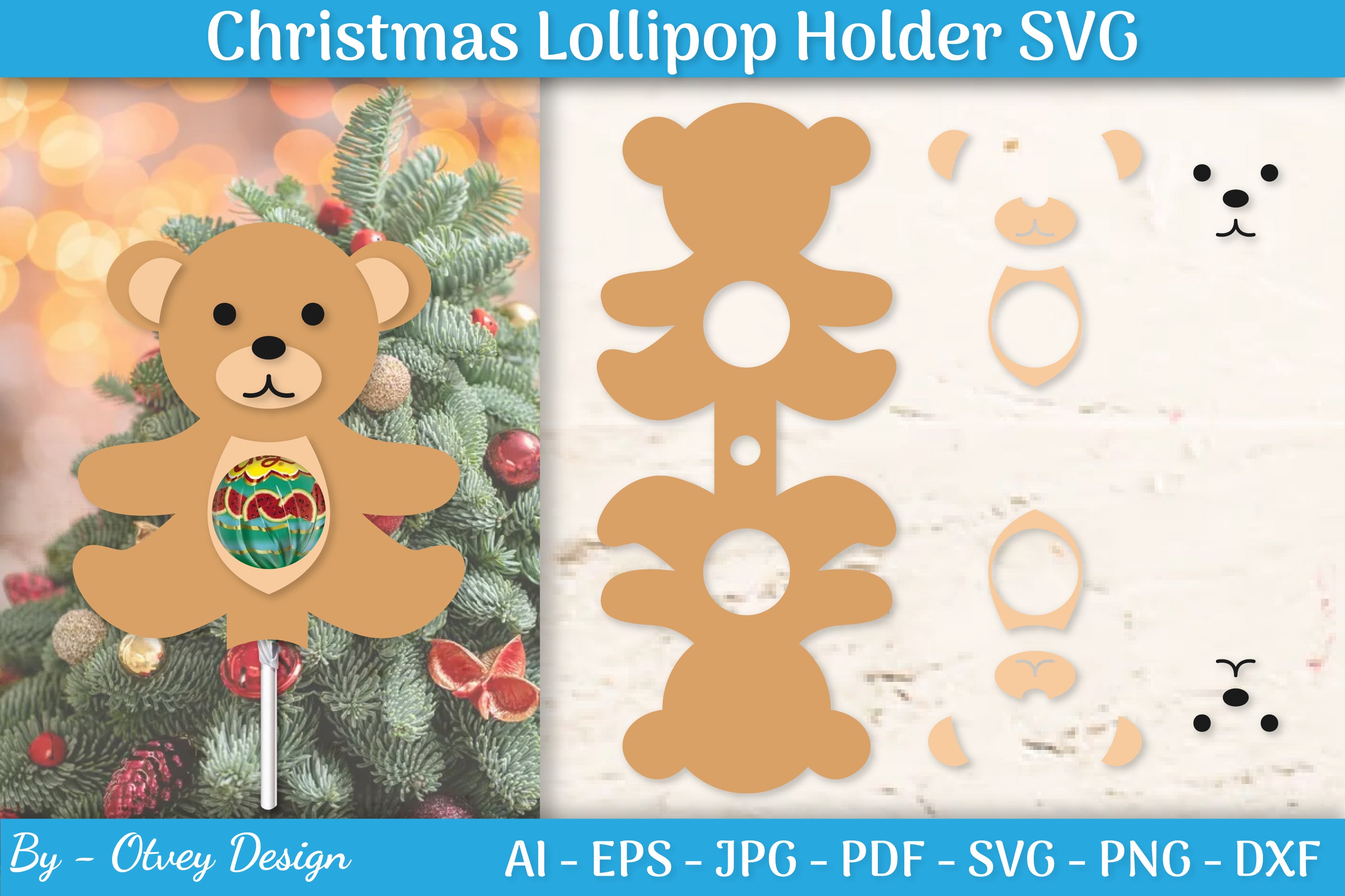 Christmas Lollipop Holder SVG Bundle