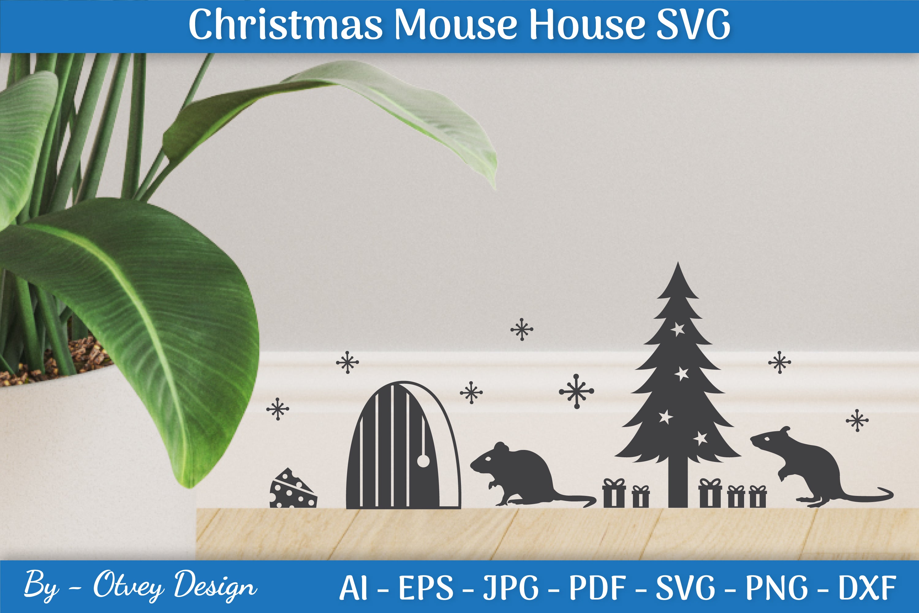 Christmas Mouse House SVG Bundle