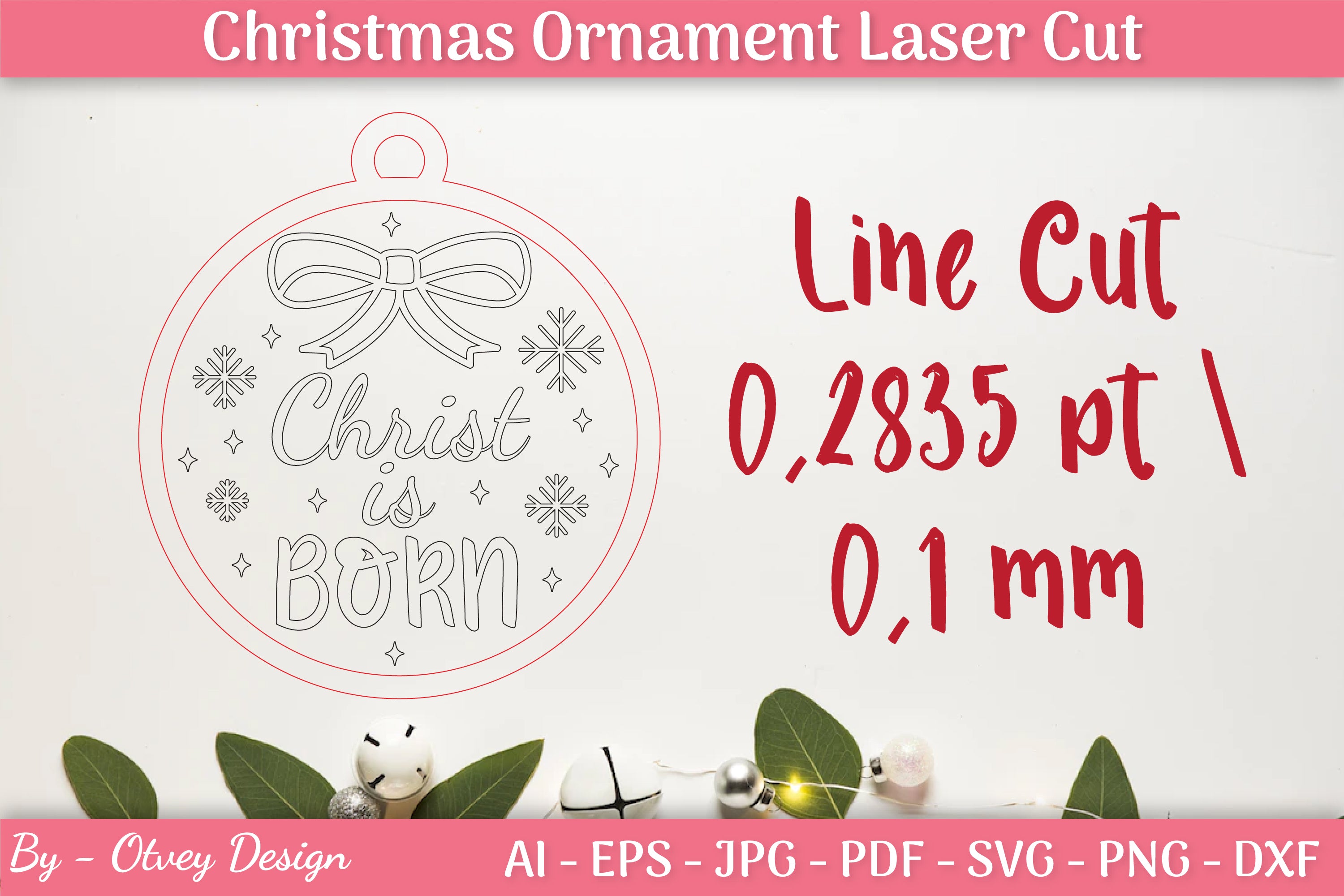 Christmas Ornament Laser Cut SVG Bundle