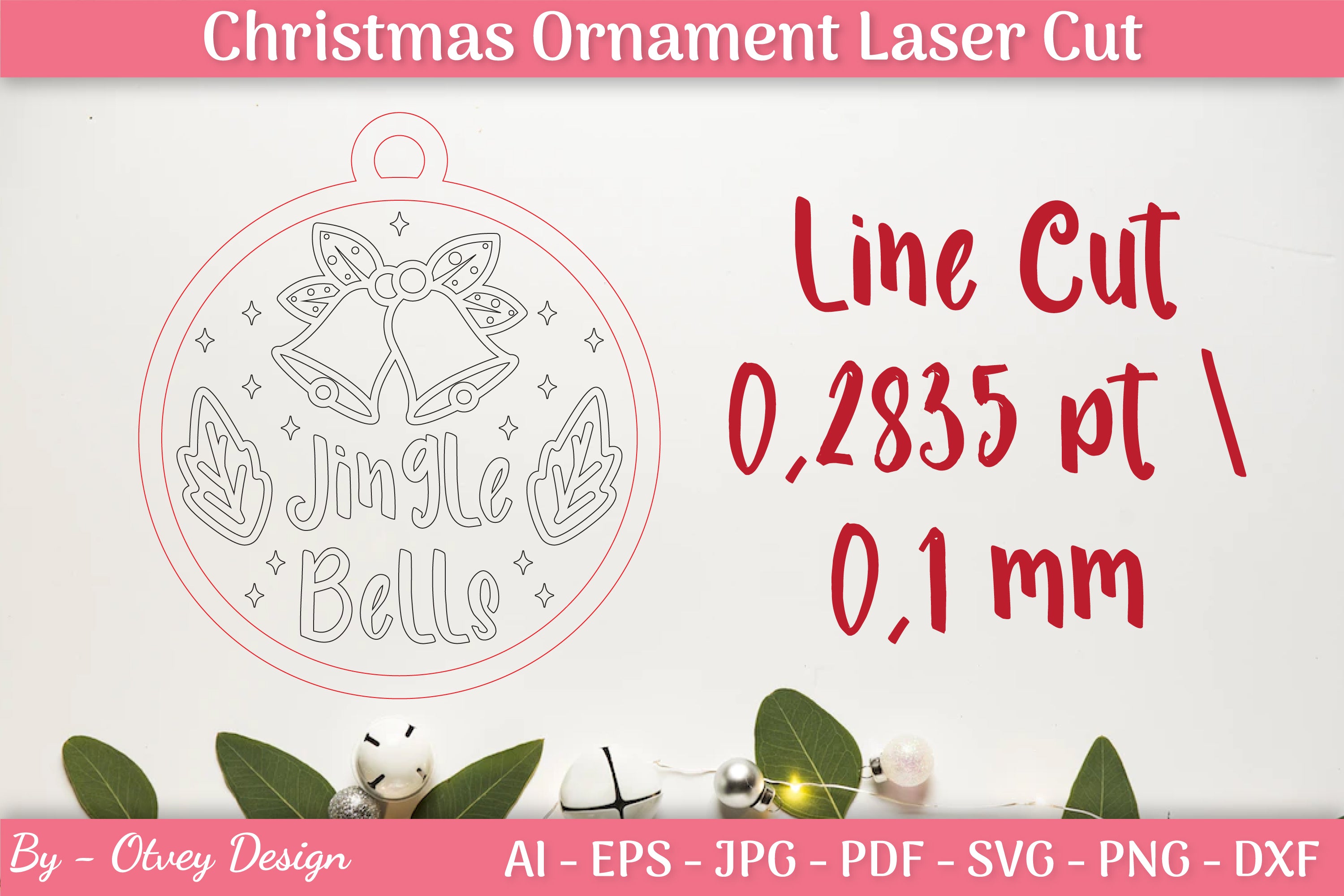 Christmas Ornament Laser Cut SVG Bundle