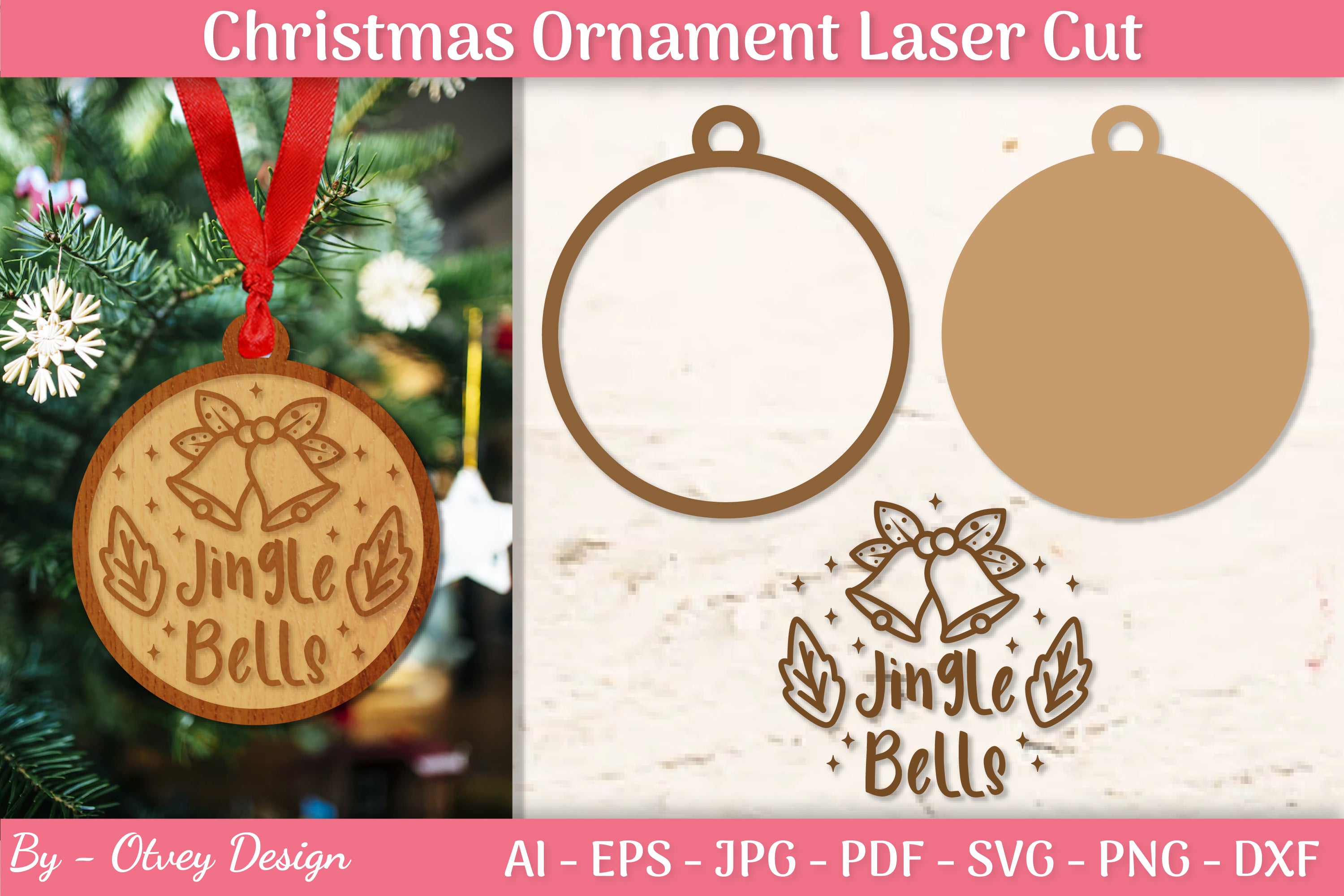 Christmas Ornament Laser Cut SVG Bundle