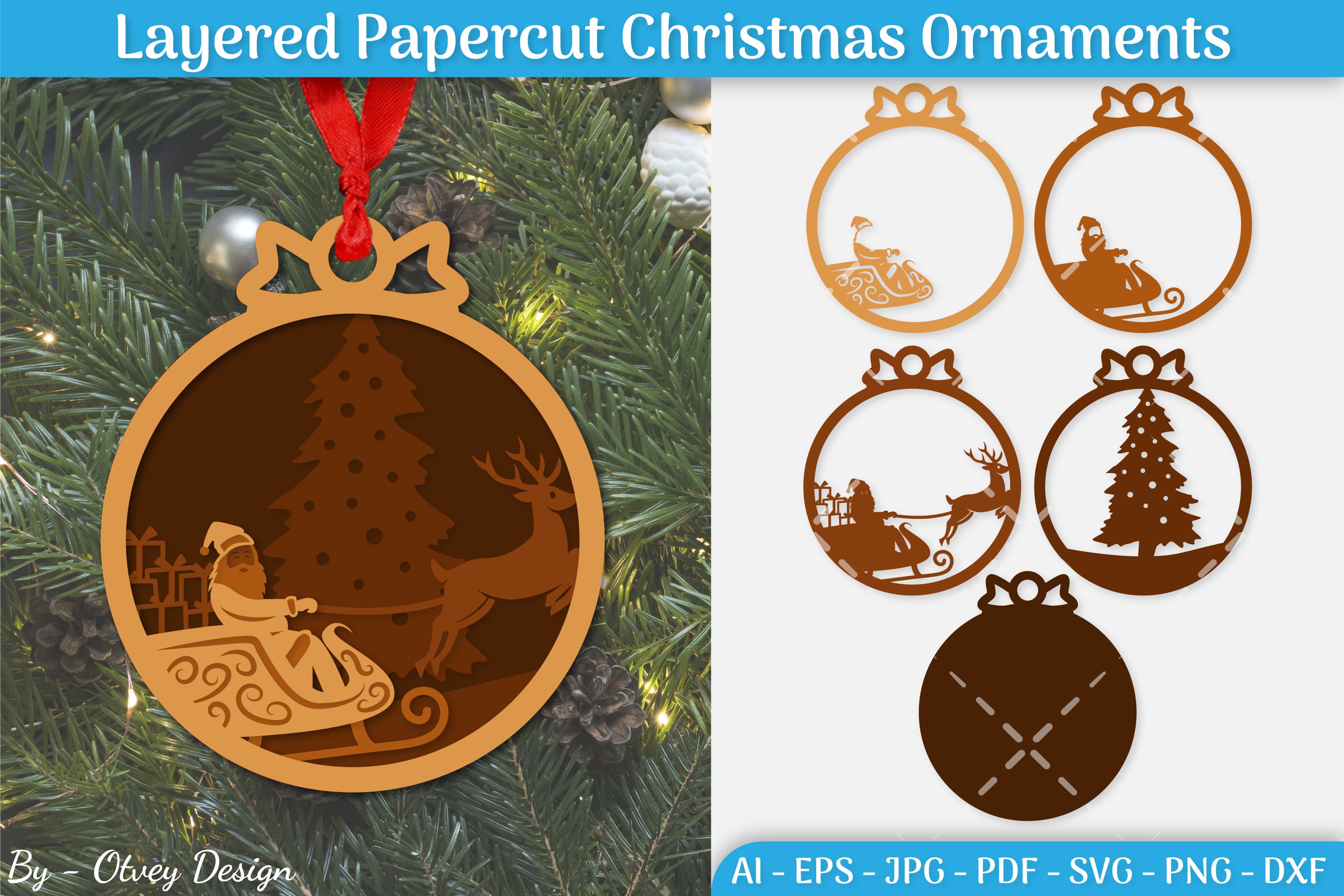Christmas Ornament Layered SVG Bundle 2 - CraftNest - Digital Crafting and Art