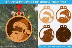Christmas Ornament Layered SVG Bundle 5 - CraftNest - Digital Crafting and Art