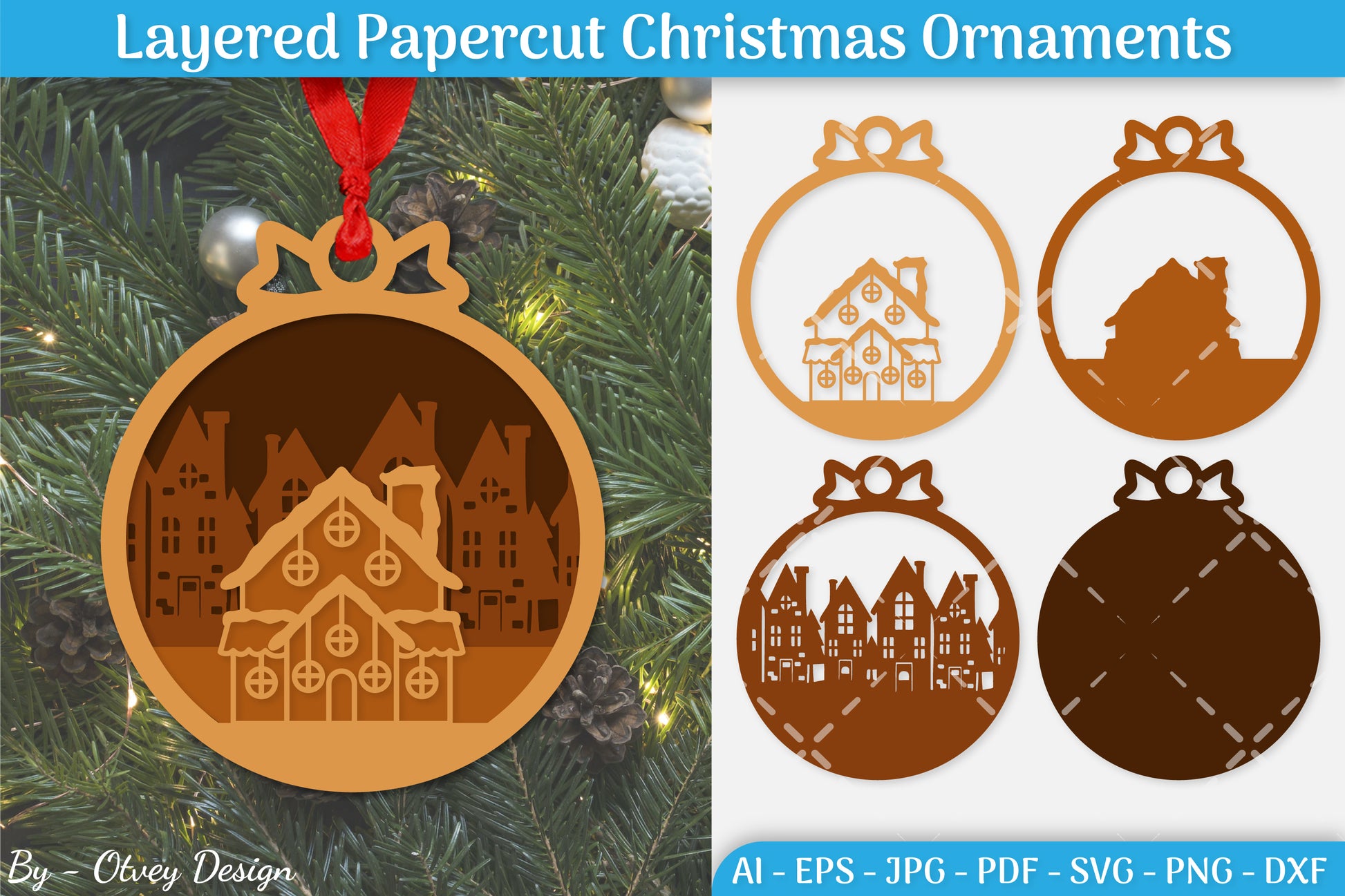 Christmas Ornament Layered SVG Bundle 12 - CraftNest - Digital Crafting and Art
