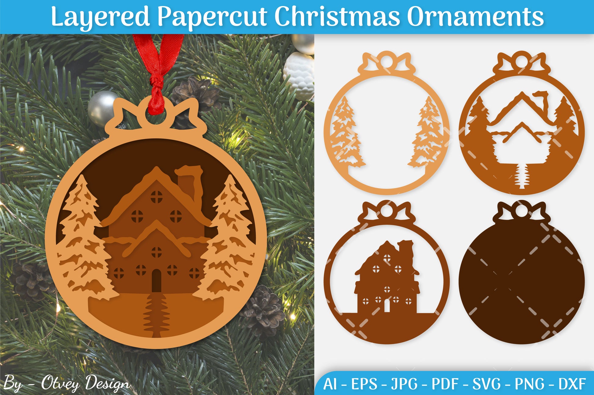 Christmas Ornament Multilayered SVG Bundle - CraftNest - Digital Crafting and Art