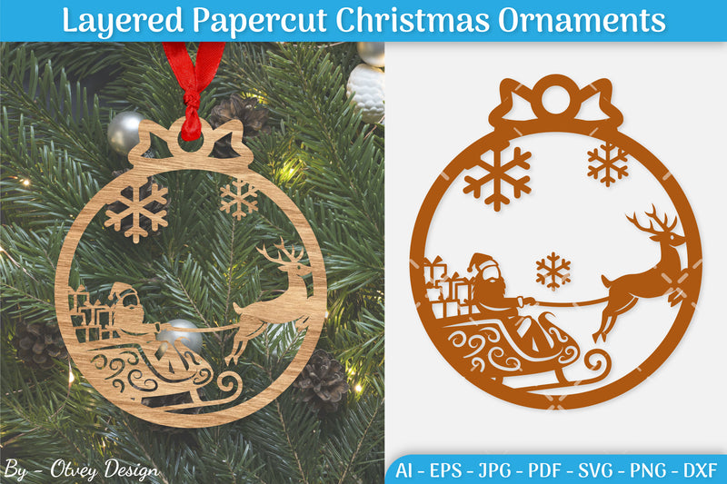 Christmas Ornament SVG Bundle 3 - CraftNest - Digital Crafting and Art
