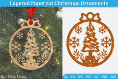 Christmas Ornament SVG Bundle 4 - CraftNest - Digital Crafting and Art